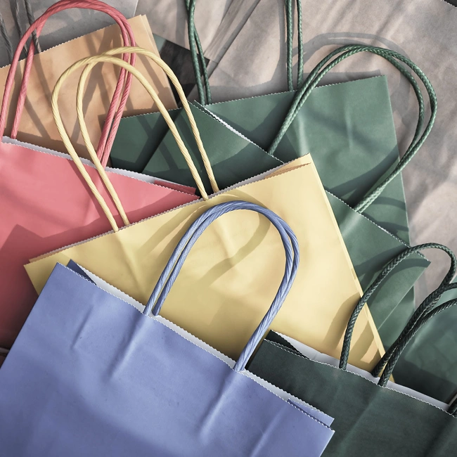 Papiertragetaschen bunt small