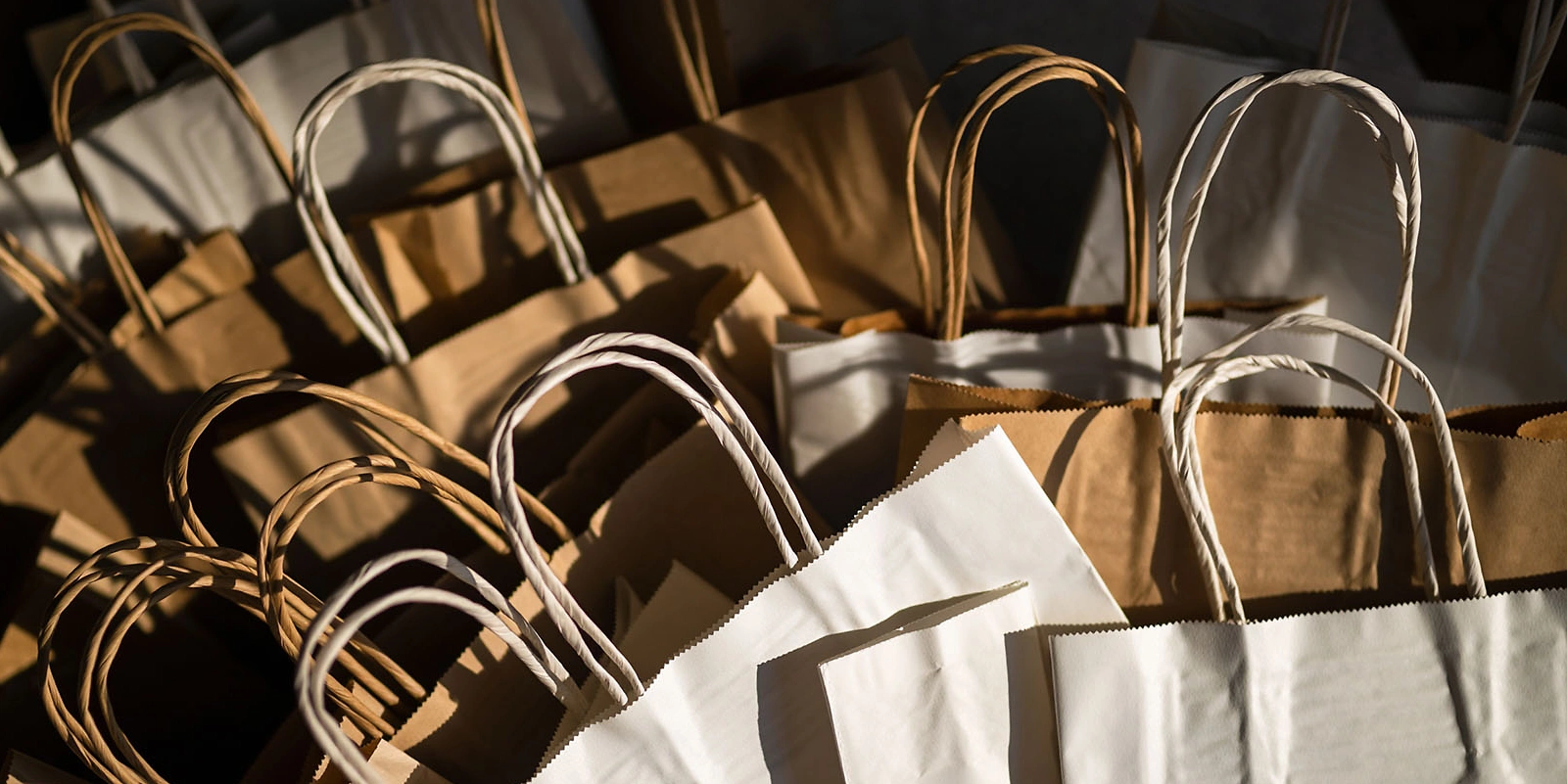 Papiertragetaschen mit Kordelhenkel small