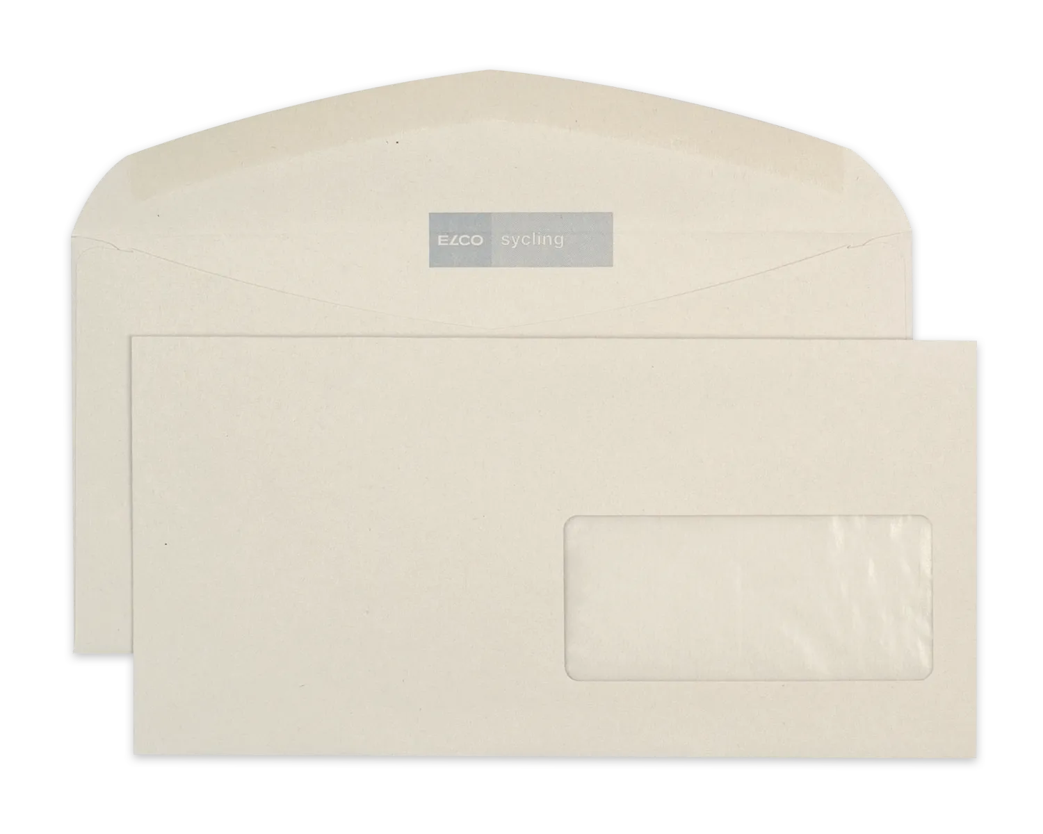 Couvert, ELCO Sycling, C5/6, Fenster Vorderseite rechts, Nassklebeverschluss, 100g/m2, grau