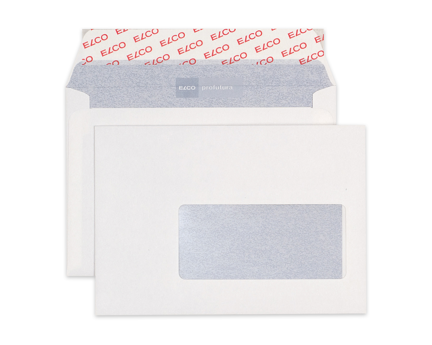 Image of Couvert, ELCO Profutura, C6, Fenster Vorderseite rechts, Haftklebeverschluss, 100g/m2, naturweiss