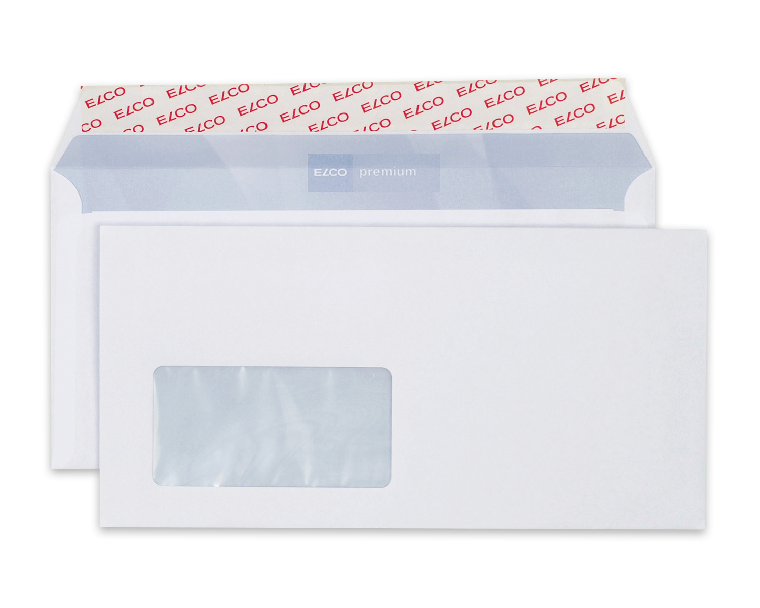 Couvert, ELCO Premium, C5/6, Fenster Vorderseite links, Haftklebeverschluss, 100g/m2, weiss