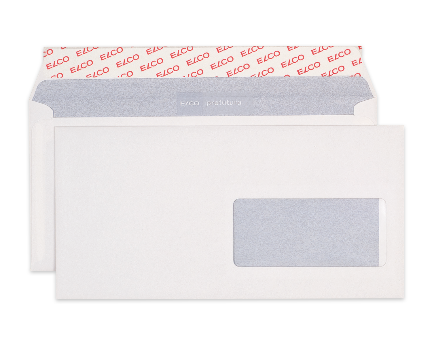 Image of Couvert, ELCO Profutura, C5/6, Fenster Vorderseite rechts, Haftklebeverschluss, 100g/m2, naturweiss