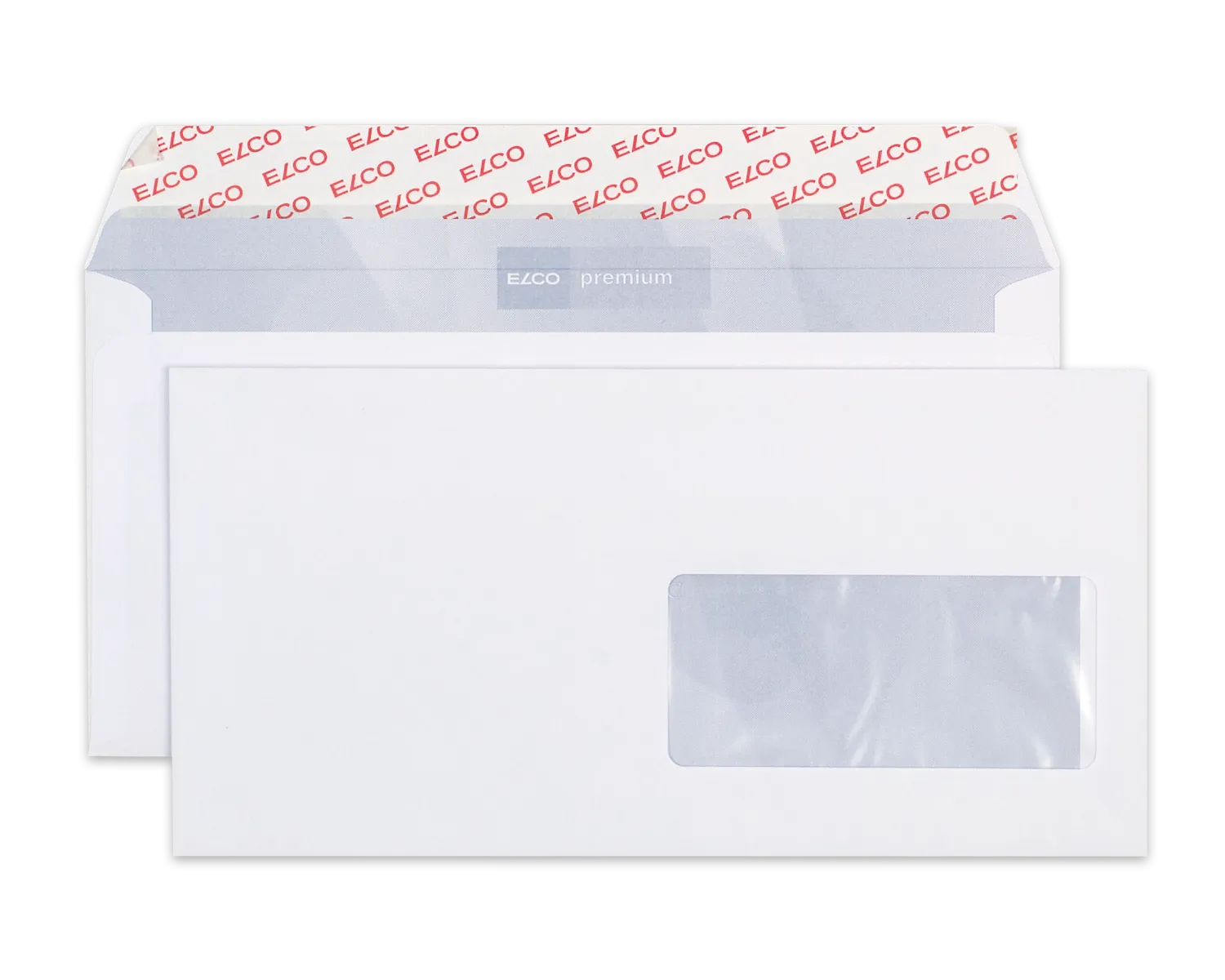 Enveloppe, ELCO Premium, C5/6, Fenêtre recto droite, Fermeture auto-adhésive, 100g/m2, blanc