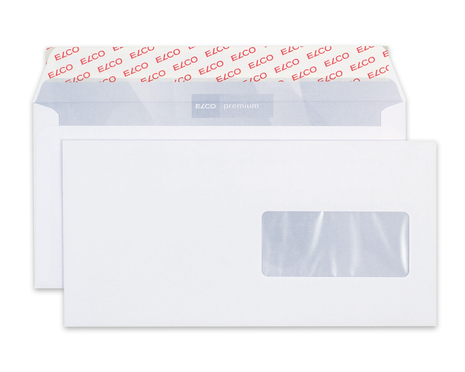 Image of Couvert, ELCO Premium, C5/6, Fenster Vorderseite rechts, Haftklebeverschluss, 100g/m2, weiss