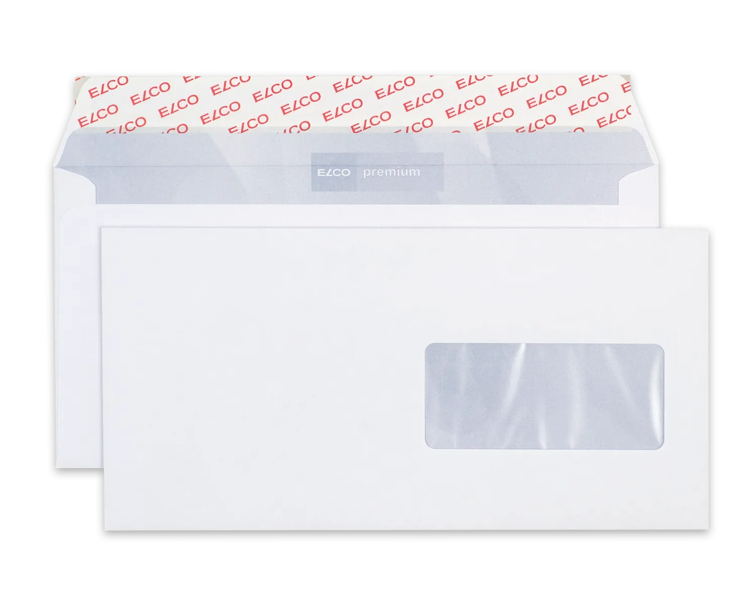 Couvert, ELCO Premium, C5/6, Fenster Vorderseite rechts, Haftklebeverschluss, 100g/m2, weiss