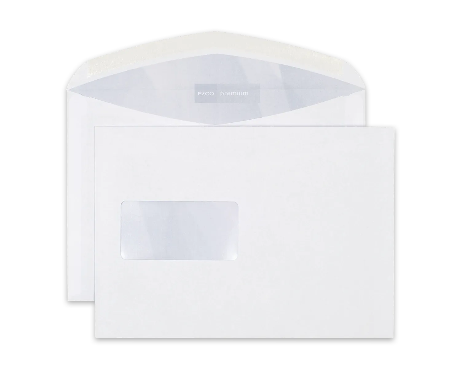 Couvert, ELCO Premium, C5, Fenster Vorderseite links, Nassklebeverschluss, 80g/m2, weiss