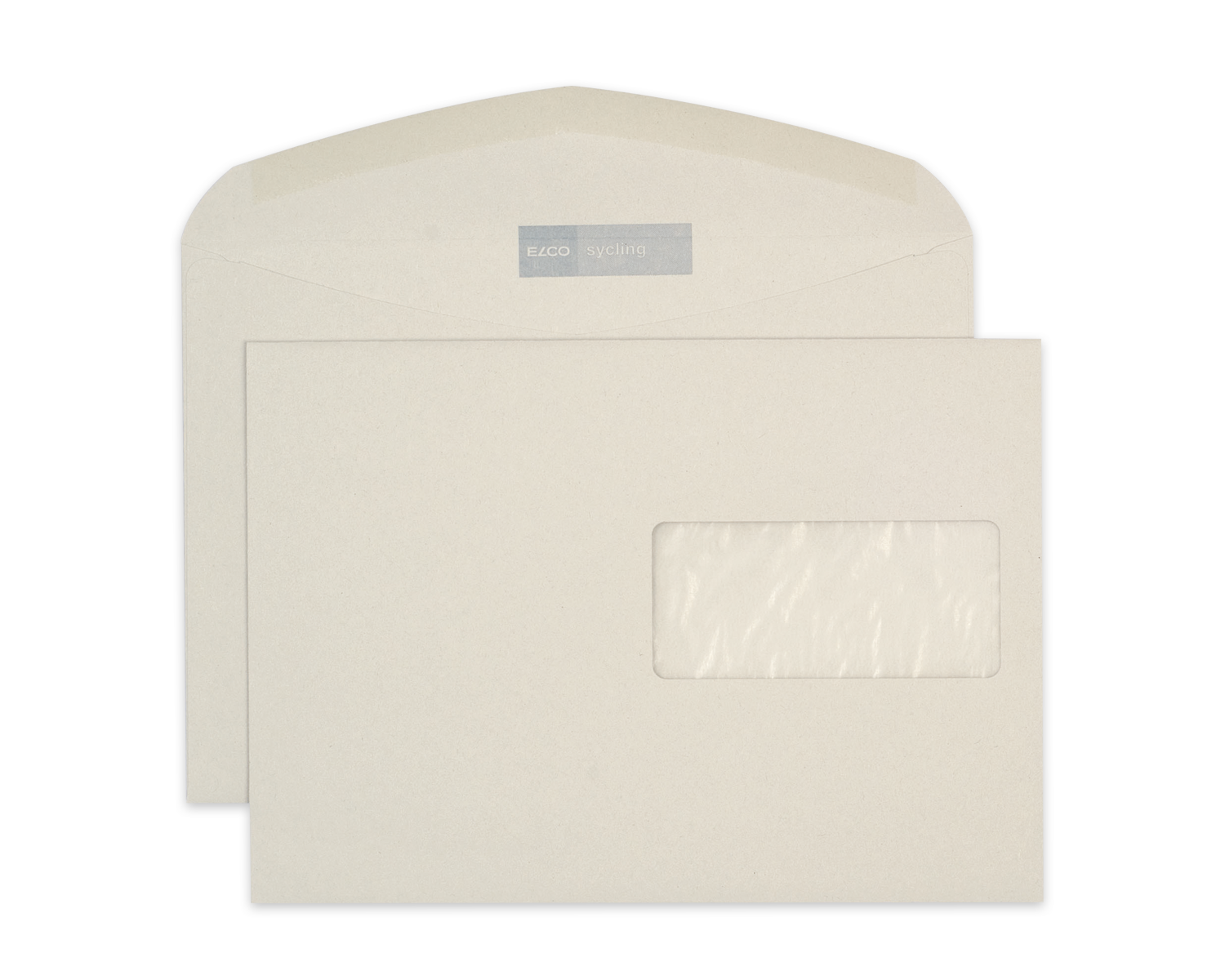 Image of Couvert, ELCO Sycling, C5, Fenster Vorderseite rechts, Nassklebeverschluss, 100g/m2, grau
