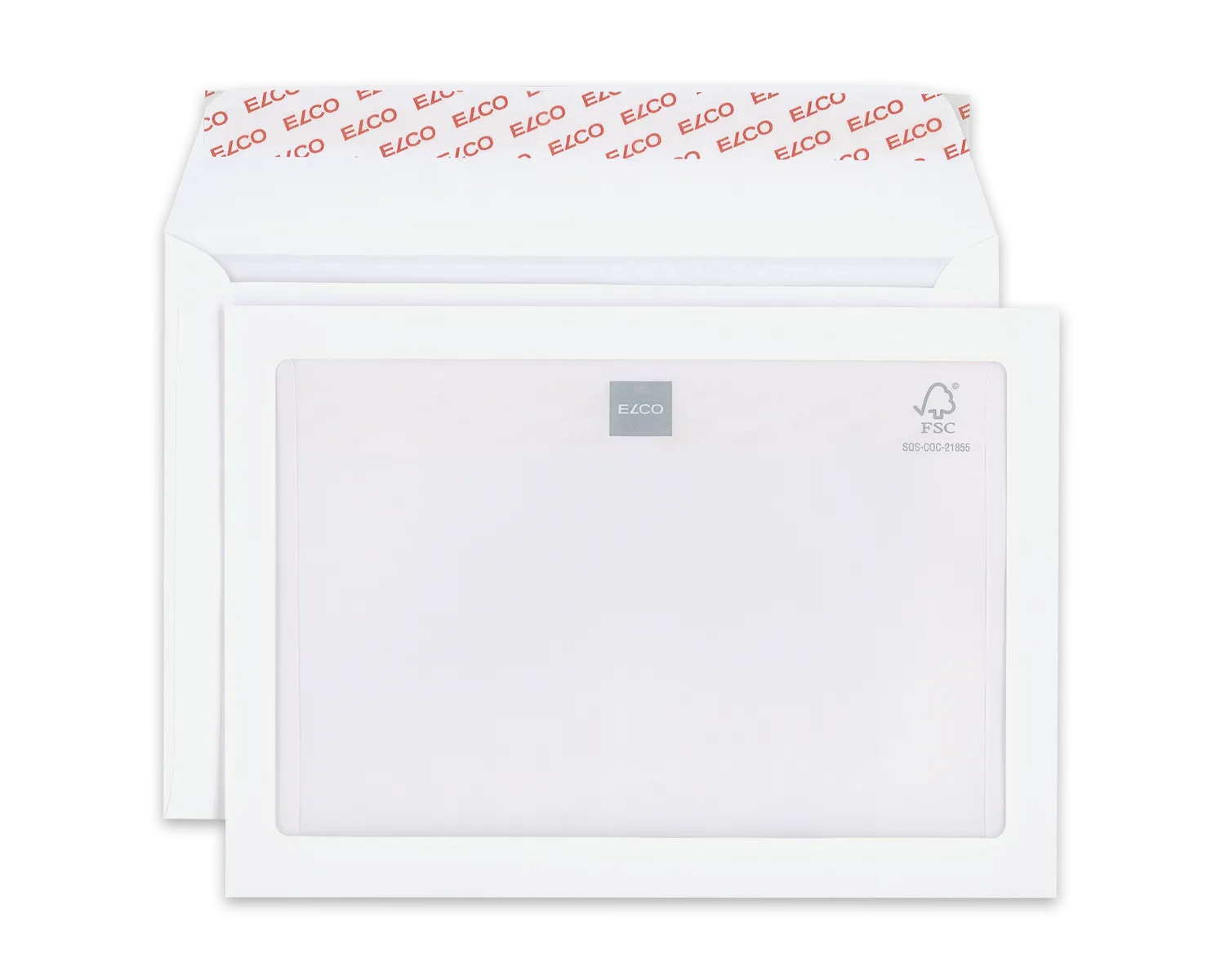 Couvert, ELCO Premium, C5, Fenster Vorderseite Maxiwindow, Haftklebeverschluss, 100g/m2, weiss