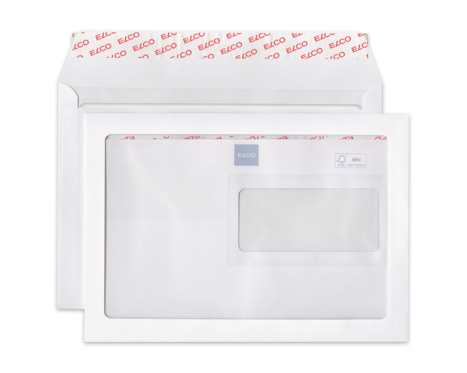 Image of Couvert, ELCO Premium, C5, Fenster Vorderseite Maxiwindow, Fenster Rückseite links, Haftklebeverschluss, 100g/m2, weiss