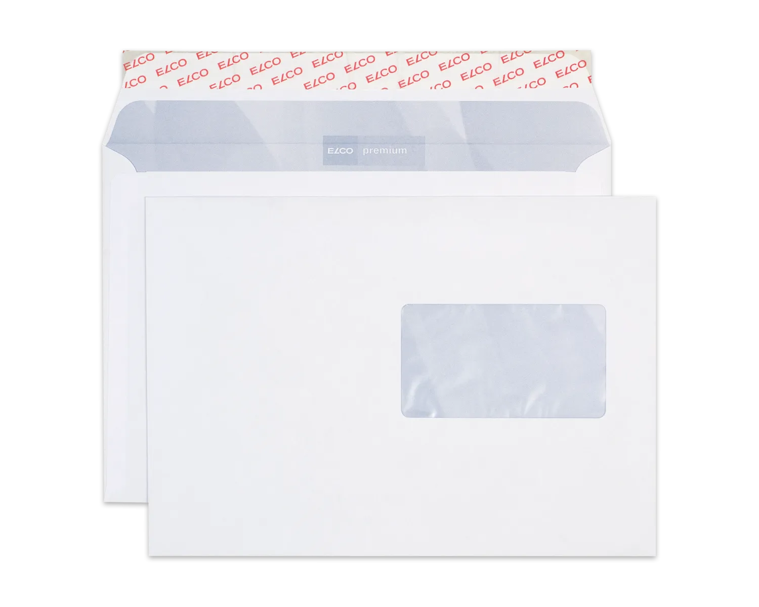 Enveloppe, ELCO Premium, B5, Fen&ecirc;tre recto droite, Fermeture auto-adh&eacute;sive, 100g/m2, blanc