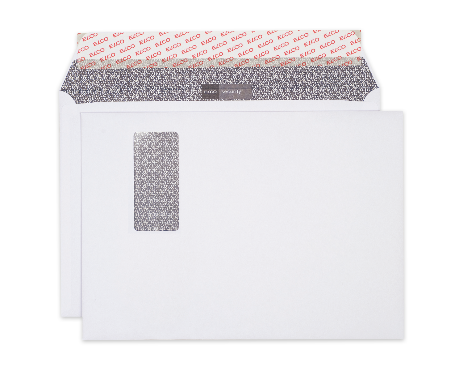 Image of Couvert, ELCO Security, C4, Fenster Vorderseite rechts, Haftklebeverschluss, 120g/m2, weiss
