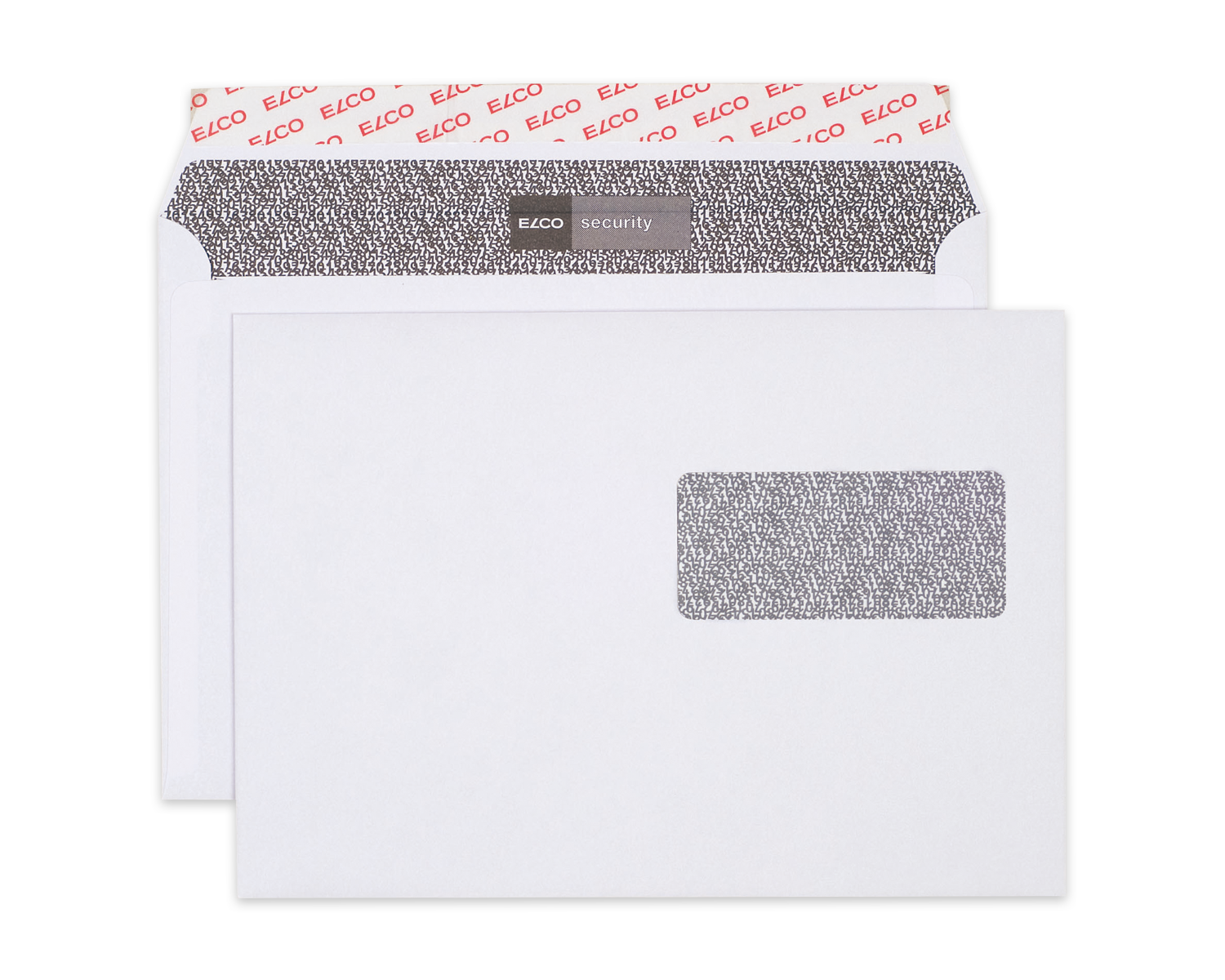 Image of Couvert, ELCO Security, C5, Fenster Vorderseite rechts, Haftklebeverschluss, 100g/m2, weiss