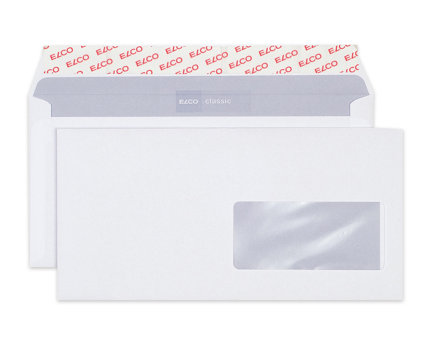 Image of Couvert, ELCO Classic, C5/6, Fenster Vorderseite rechts, Haftklebeverschluss, 100g/m2, weiss