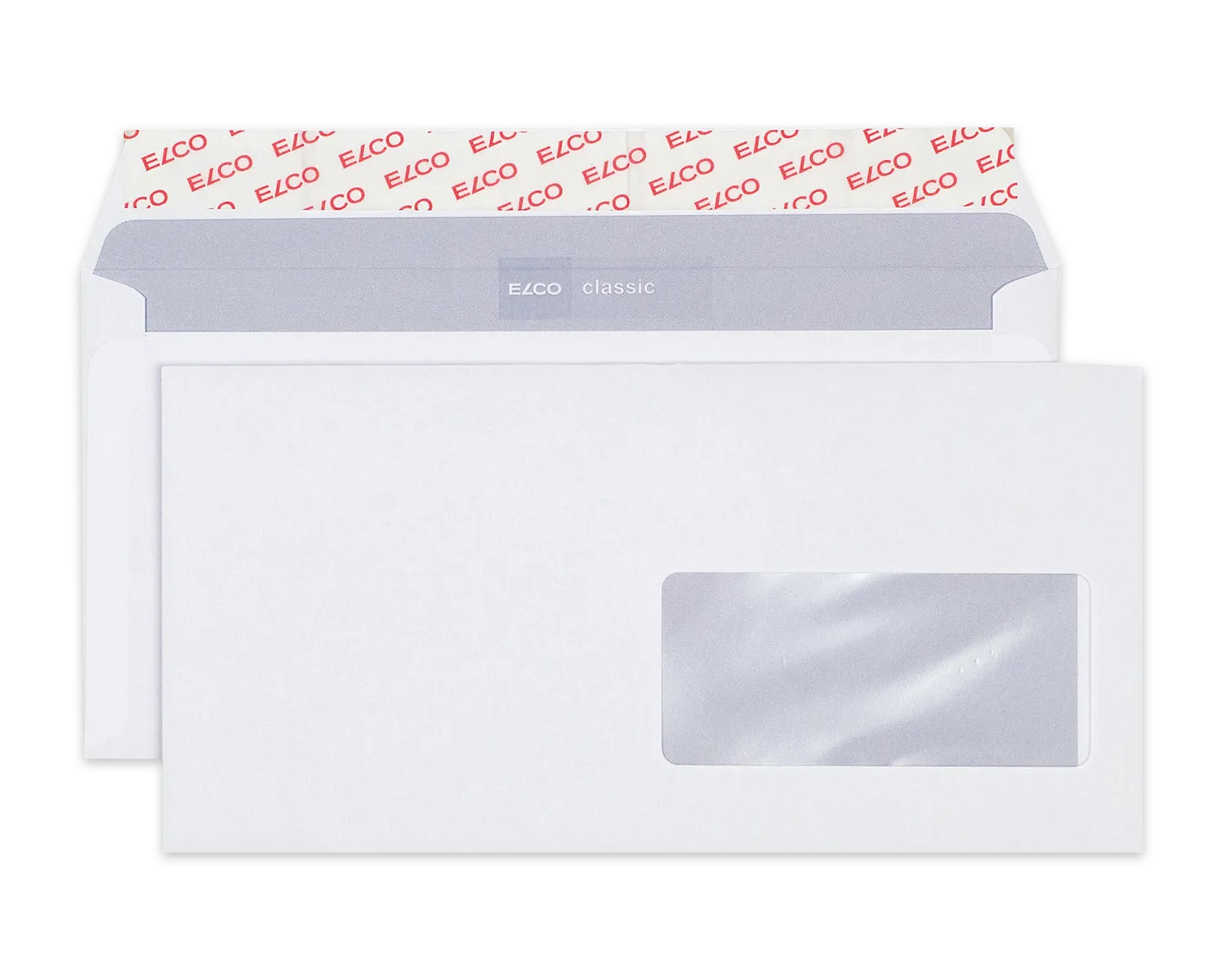 Couvert, ELCO Classic, C5/6, Fenster Vorderseite rechts, Haftklebeverschluss, 100g/m2, weiss