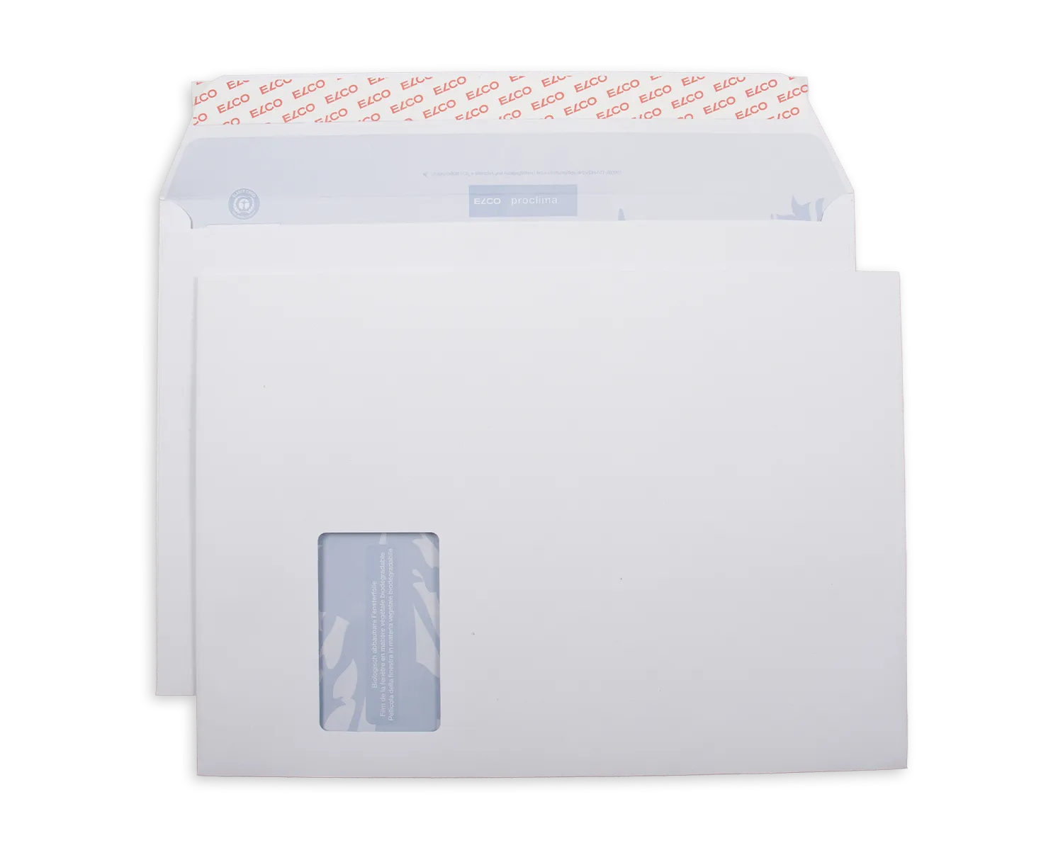 Couvert, ELCO Proclima, C4, Fenster Vorderseite links, Haftklebeverschluss, 120g/m2, weiss