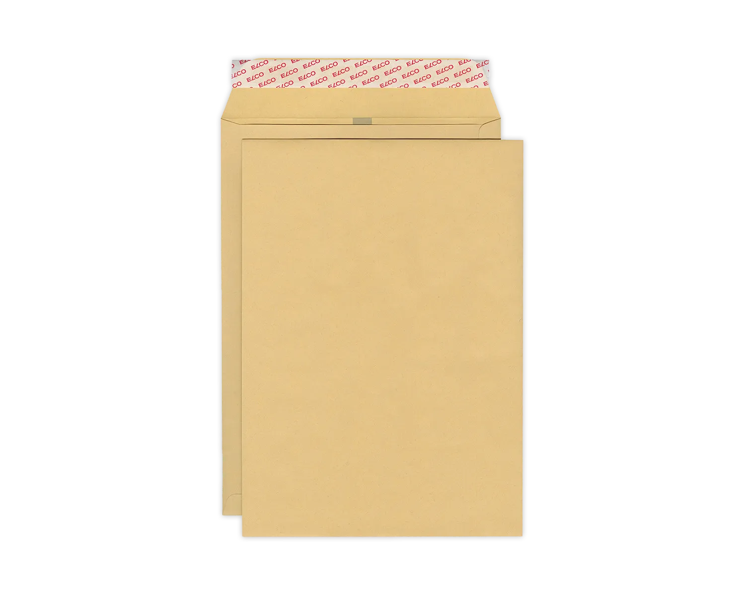 Couvert mit Seitenklappe, ELCO, B4, ohne Fenster, Haftklebeverschluss, 120g/m2, braun