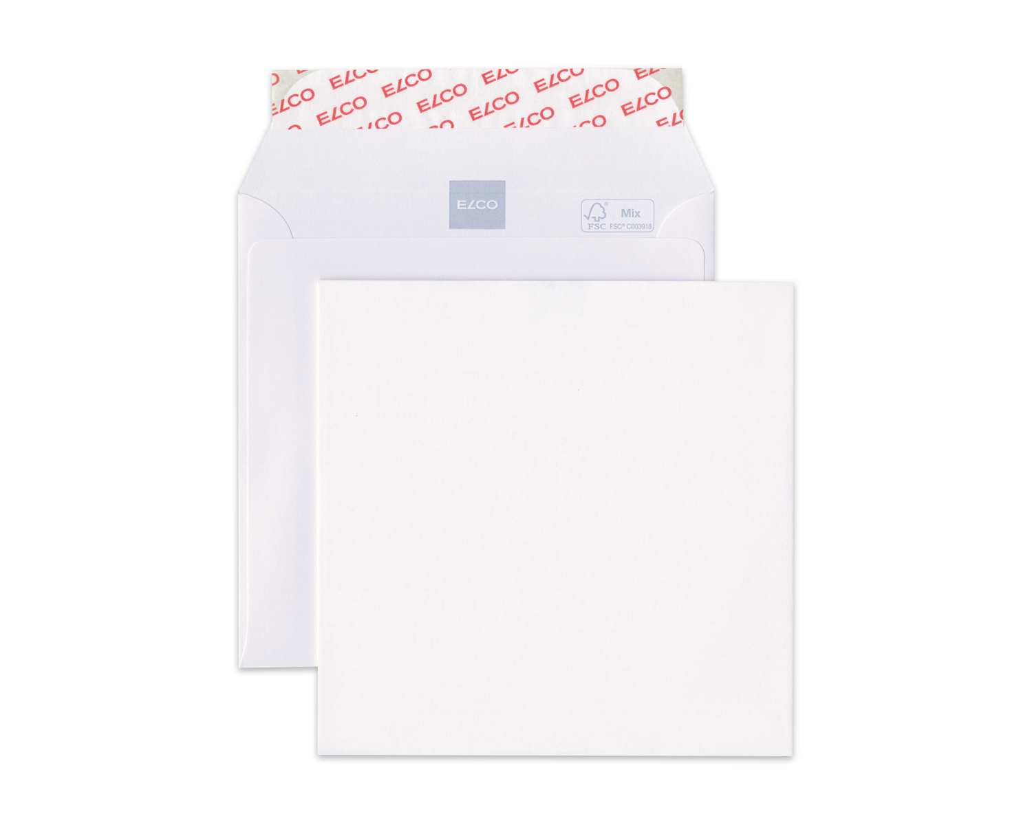 Image of Couvert, ELCO Premium, 145 x 145 mm, ohne Fenster, Haftklebeverschluss, 120g/m2, weiss