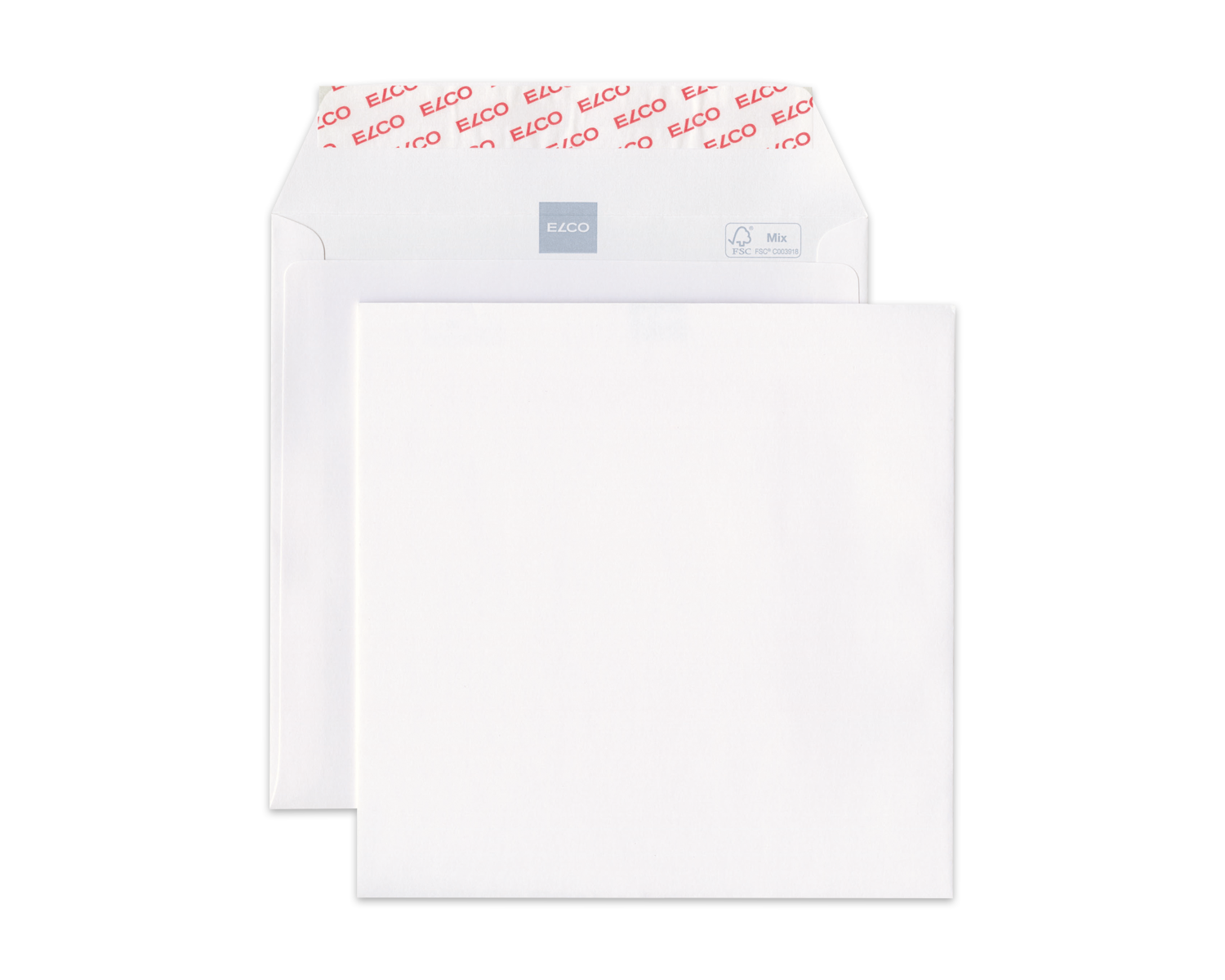 Image of Couvert, ELCO Premium, 175 x 175 mm, ohne Fenster, Haftklebeverschluss, 120g/m2, weiss
