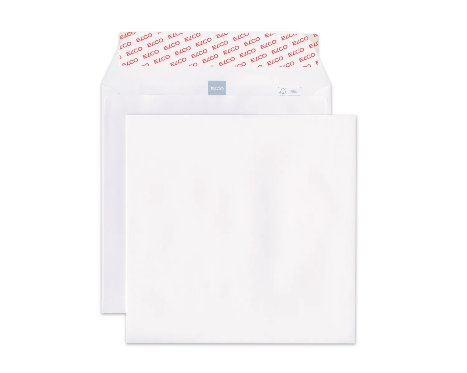 Couvert, ELCO Premium, 220 x 220 mm, ohne Fenster, Haftklebeverschluss, 120g/m2, weiss