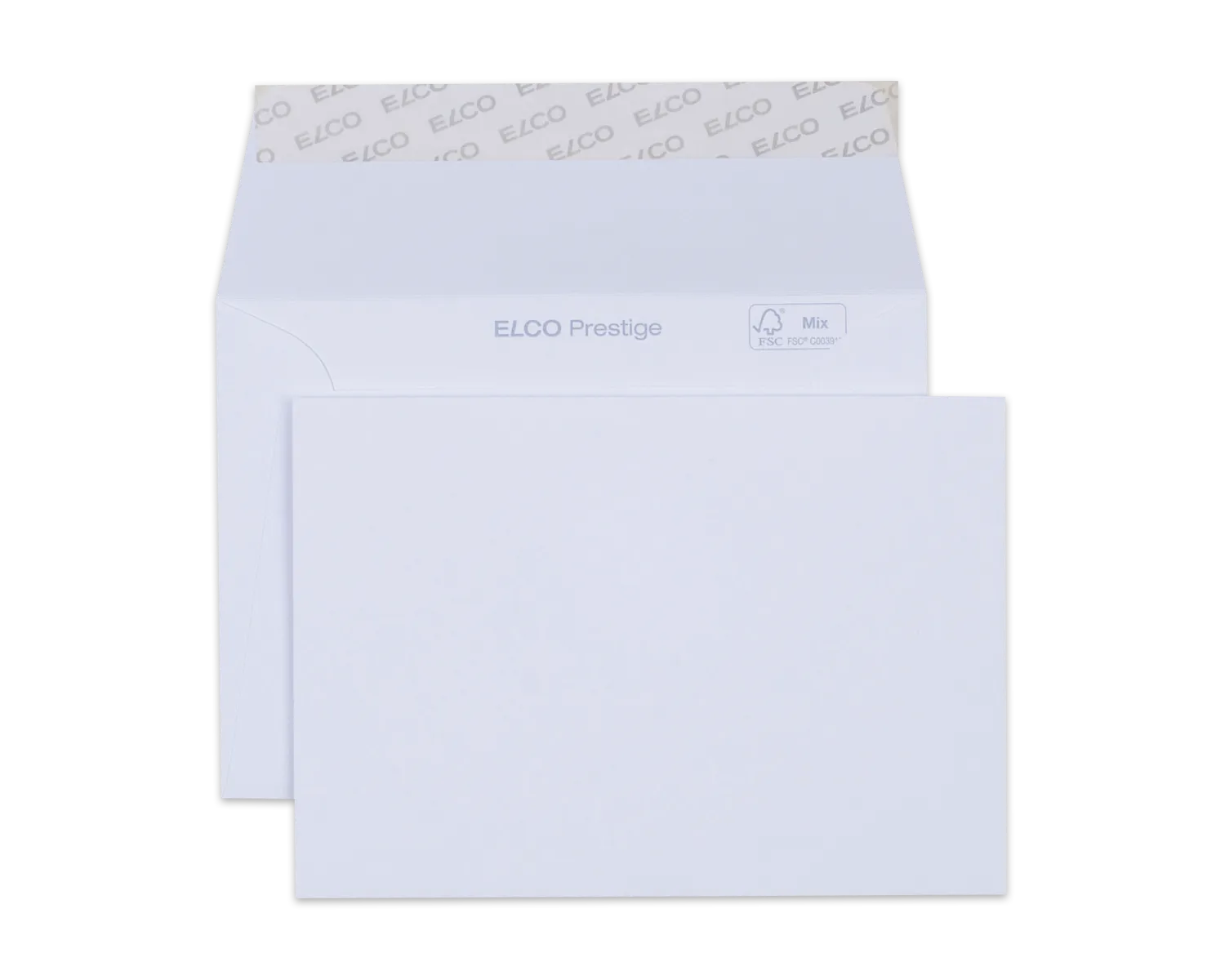 Couvert, ELCO Prestige, C6, ohne Fenster, Haftklebeverschluss, 120g/m2, weiss