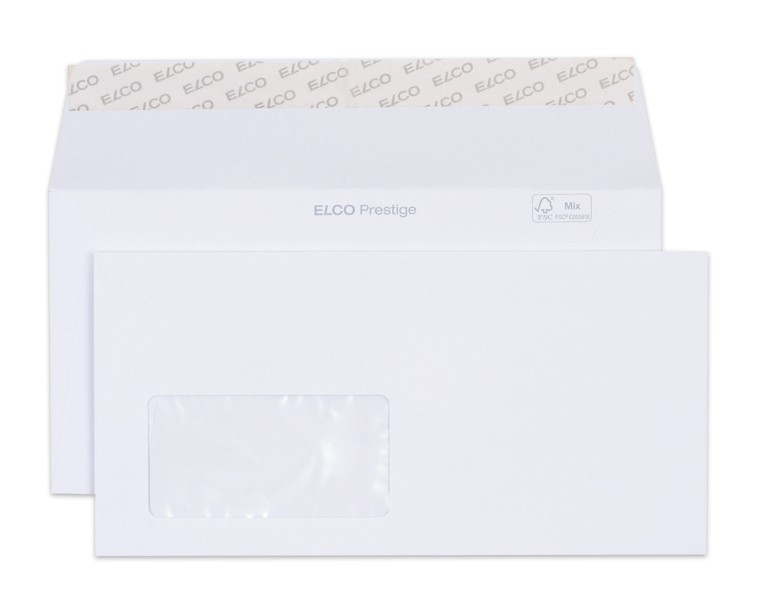 Image of Couvert, ELCO Prestige, C5/6, Fenster Vorderseite links, Haftklebeverschluss, 120g/m2, weiss