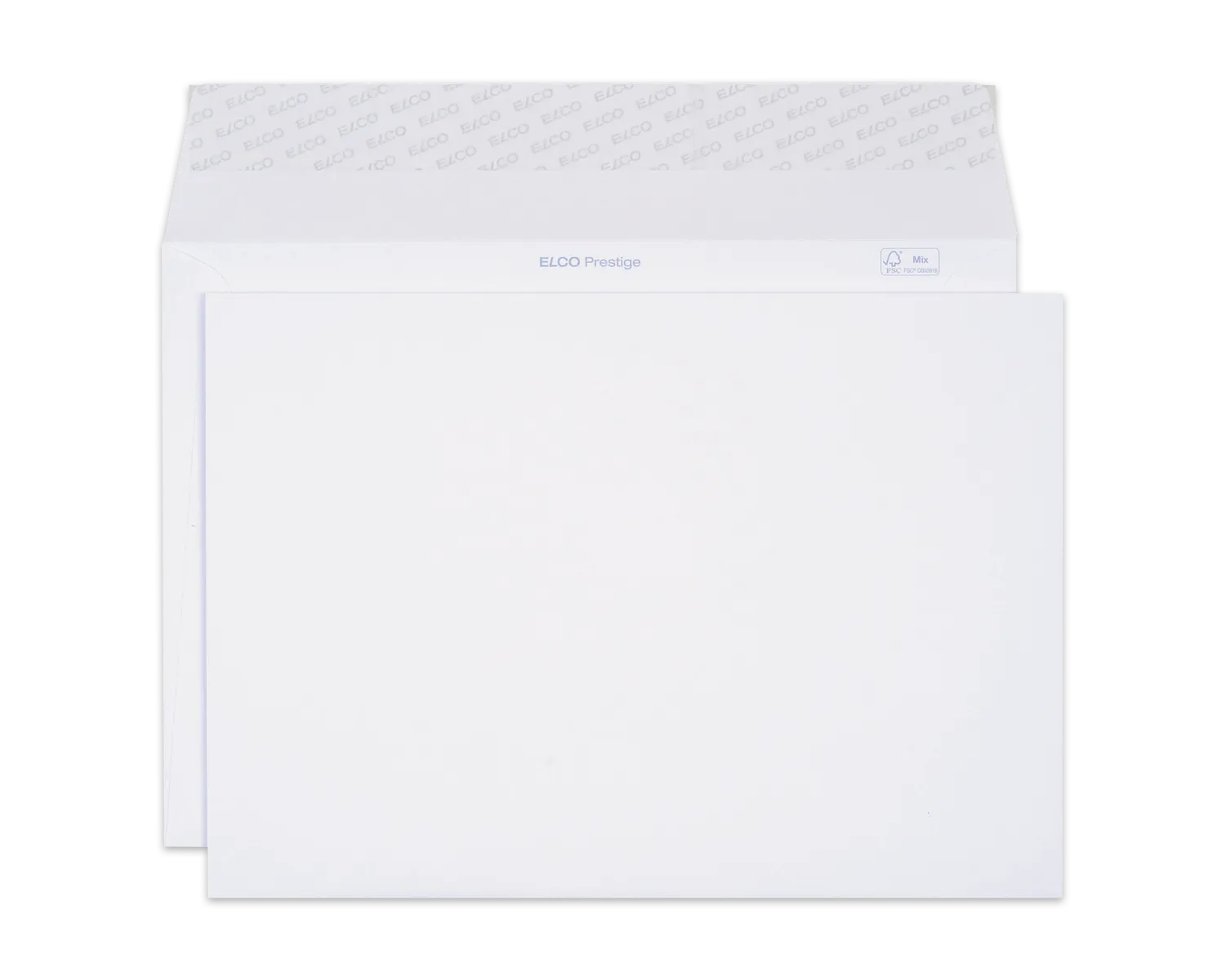 Enveloppe, ELCO Prestige, C4, Sans fen&ecirc;tre, Fermeture auto-adh&eacute;sive, 120g/m2, blanc
