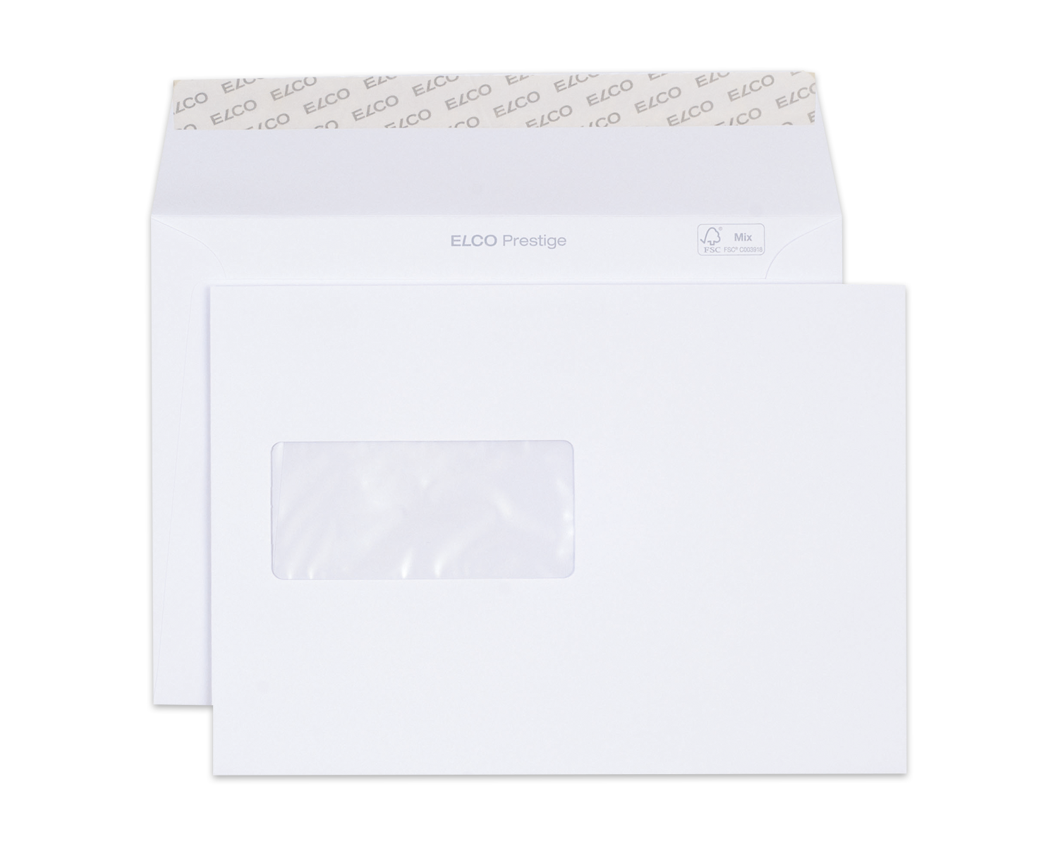 Image of Couvert, ELCO Prestige, C5, Fenster Vorderseite links, Haftklebeverschluss, 120g/m2, weiss
