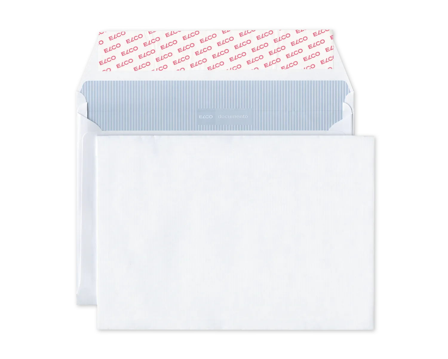 Couvert mit Seitenfalten, ELCO Documento, B5, ohne Fenster, Haftklebeverschluss, 120g/m2, weiss