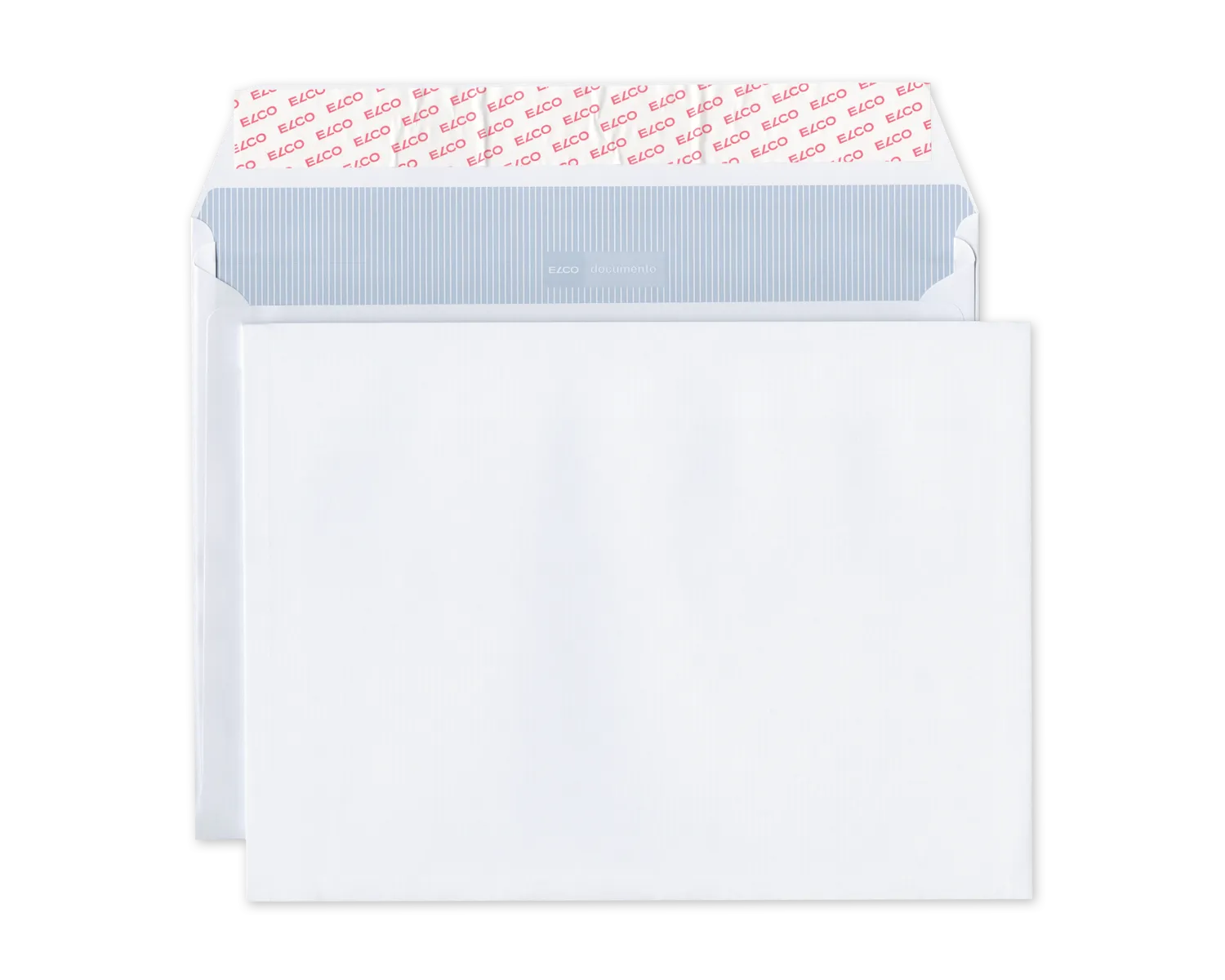 Couvert mit Seitenfalten, ELCO Documento, C4 Plus, ohne Fenster, Haftklebeverschluss, 120g/m2, weiss