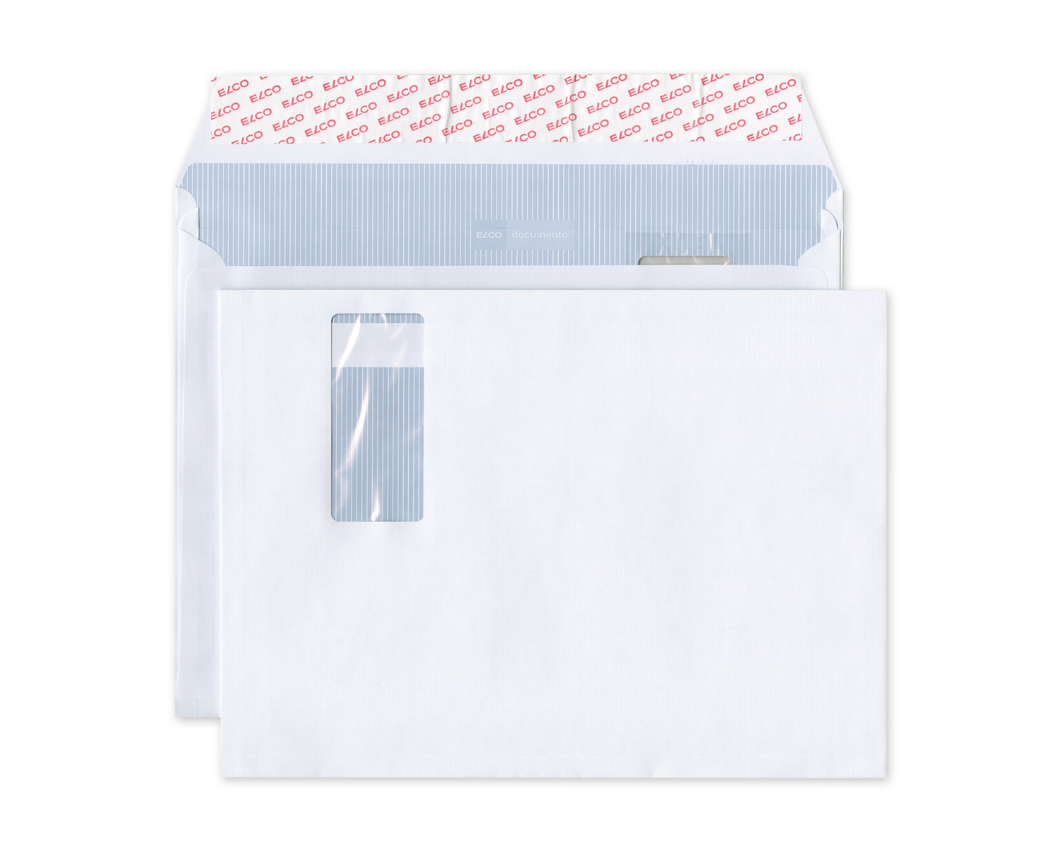 Image of Couvert mit Seitenfalten, ELCO Documento, C4 Plus, Fenster Vorderseite rechts, Haftklebeverschluss, 120g/m2, weiss