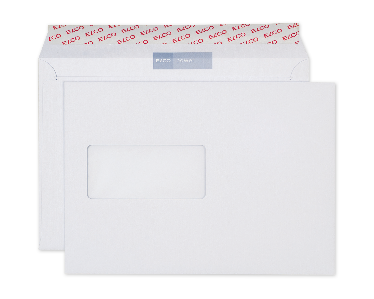 Image of Couvert, ELCO Power, C5, Fenster Vorderseite links, Haftklebeverschluss, 120g/m2, weiss