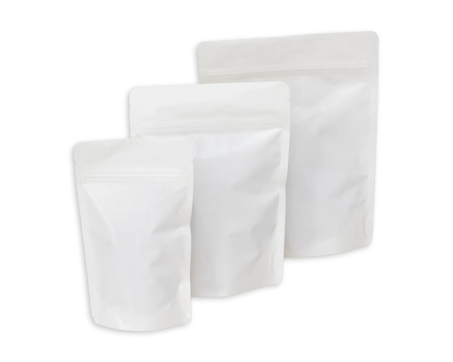 Standbodenbeutel ohne Ventil, ELCO, 125 x 210 mm, 40g/m2, weiss