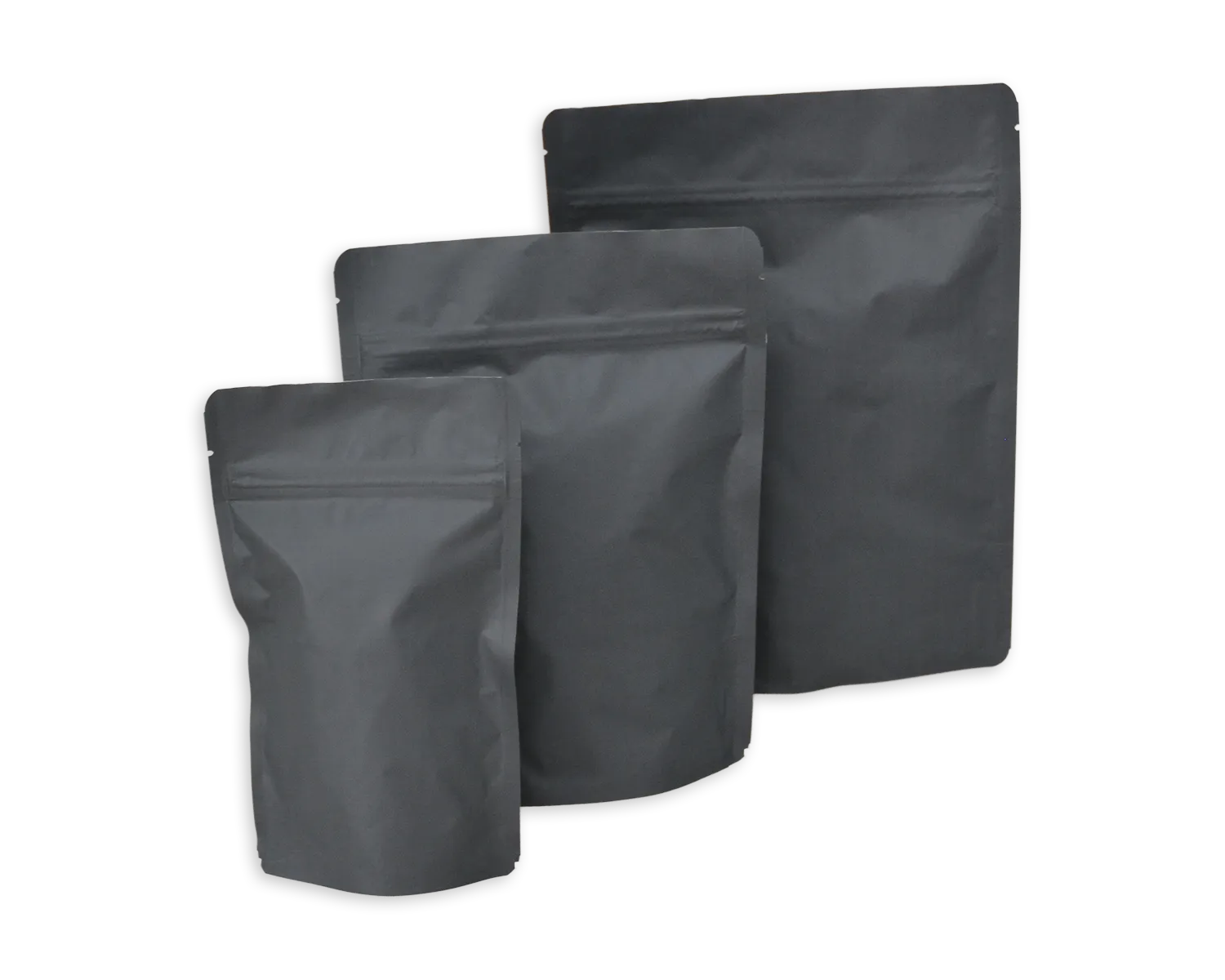 Standbodenbeutel ohne Ventil, ELCO, 180 x 240 mm, schwarz