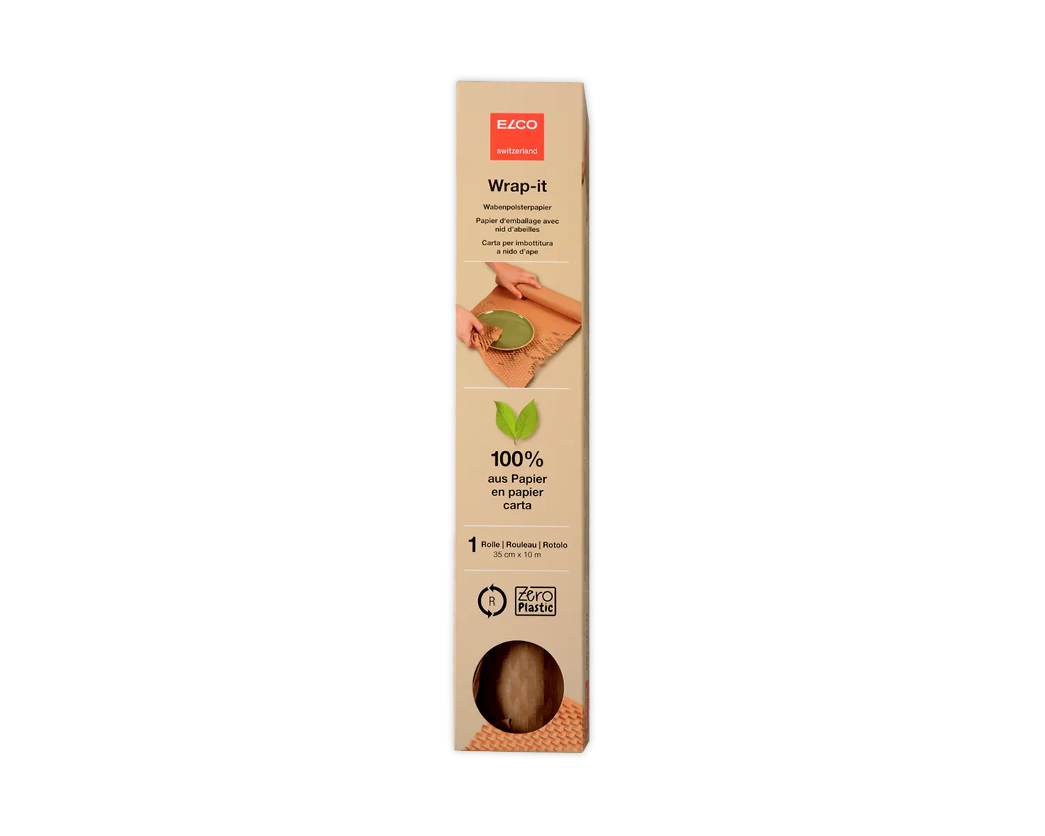 Papier de rembourrage, ELCO Wrap-it, 35 cm x 10 m, 80g/m2, brun