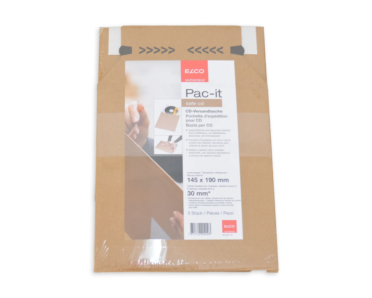 ELCO Safe, 180 x 195 mm, Haftklebeverschluss, braun