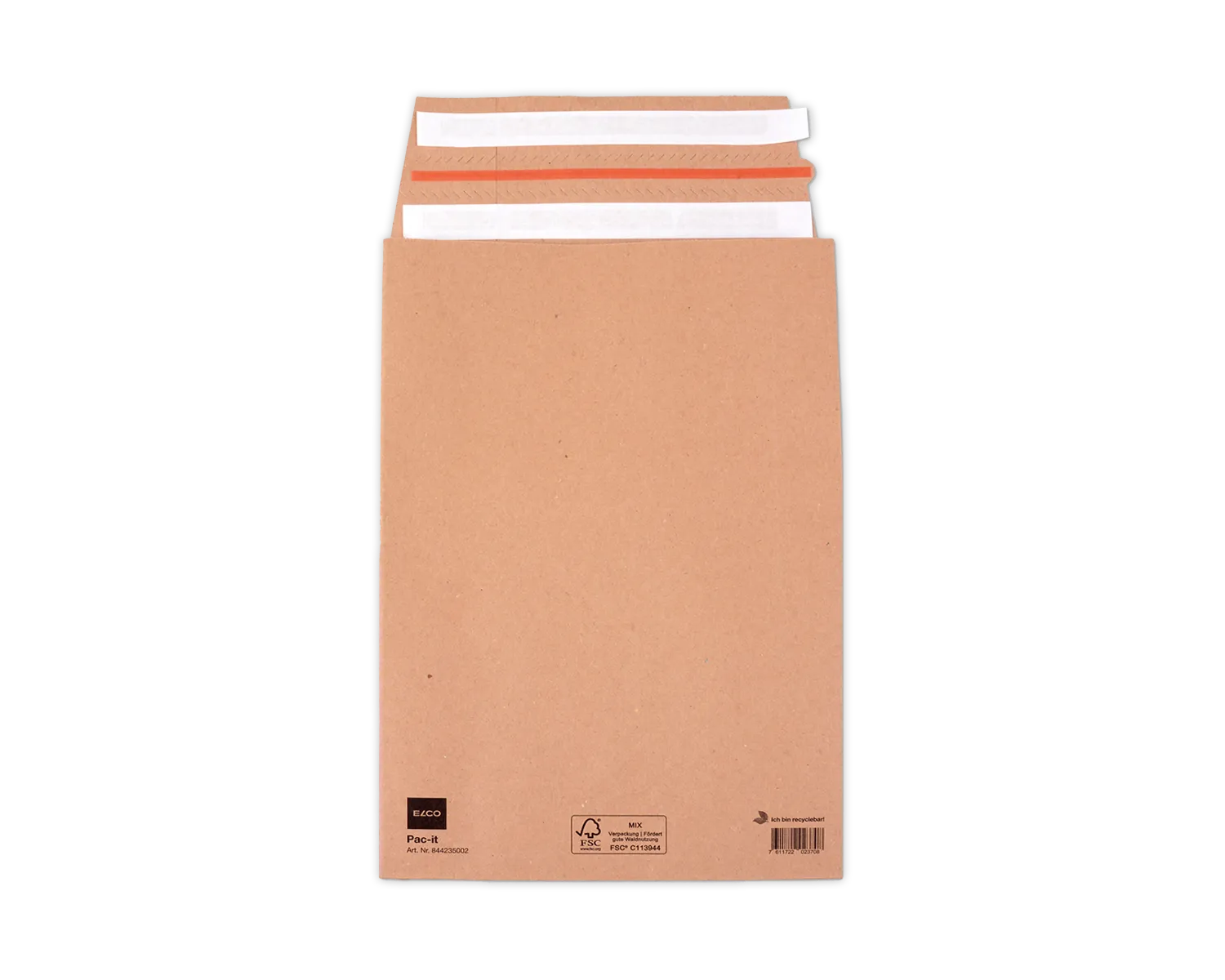 ELCO Mailbag, 225 x 335 x 70 mm, Doppelter Haftklebeverschluss, 135g/m2, braun