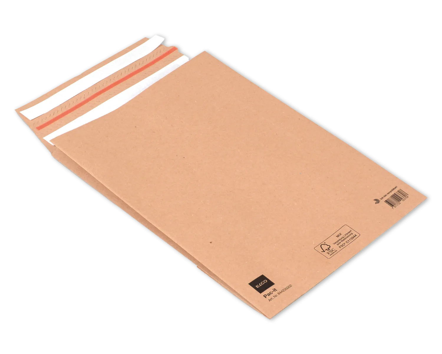 ELCO Mailbag, 225 x 335 x 70 mm, Doppelter Haftklebeverschluss, 135g/m2, braun