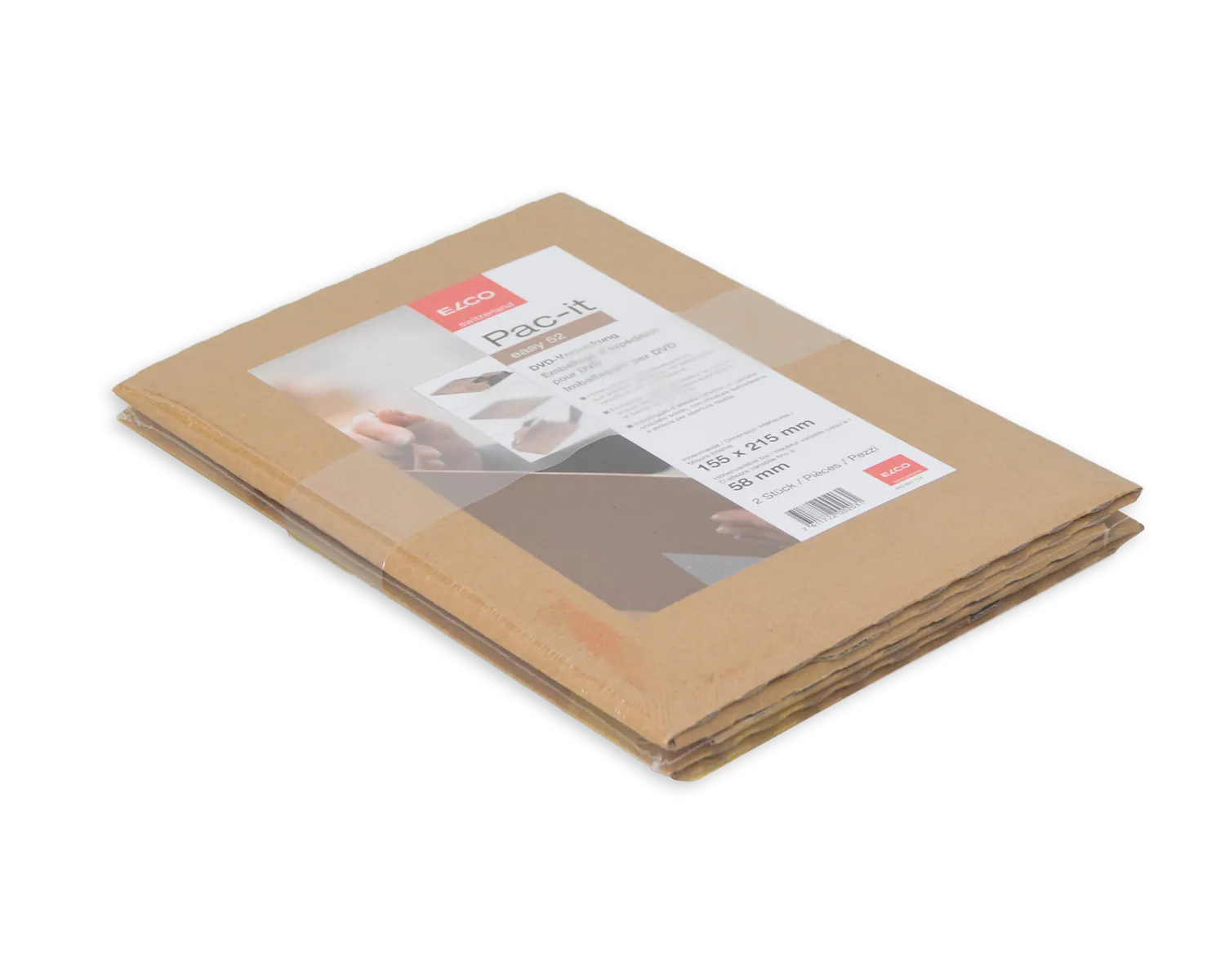 ELCO Easy, 155 x 215 x 58 mm, Haftklebeverschluss, braun