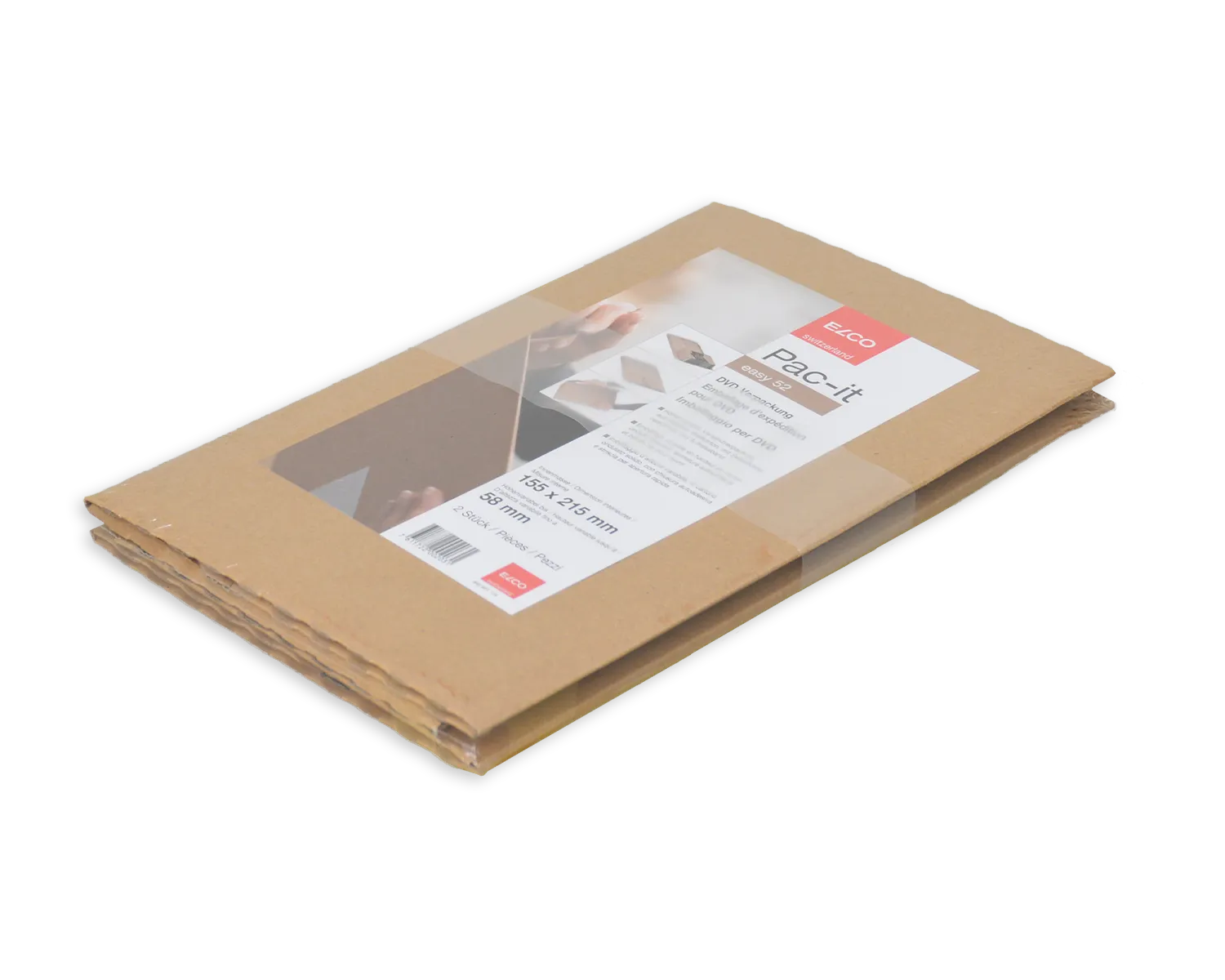 ELCO Easy, 155 x 215 x 58 mm, Haftklebeverschluss, braun