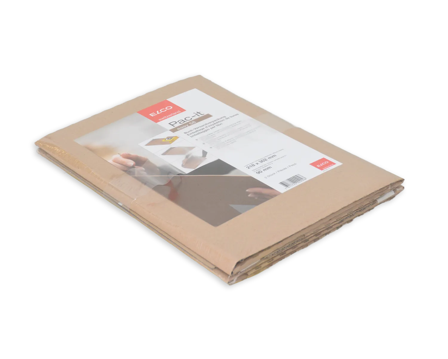 Emballage d'exp&eacute;dition, ELCO Easy, 218 x 302 x 26 mm, Fermeture auto-adh&eacute;sive, brun