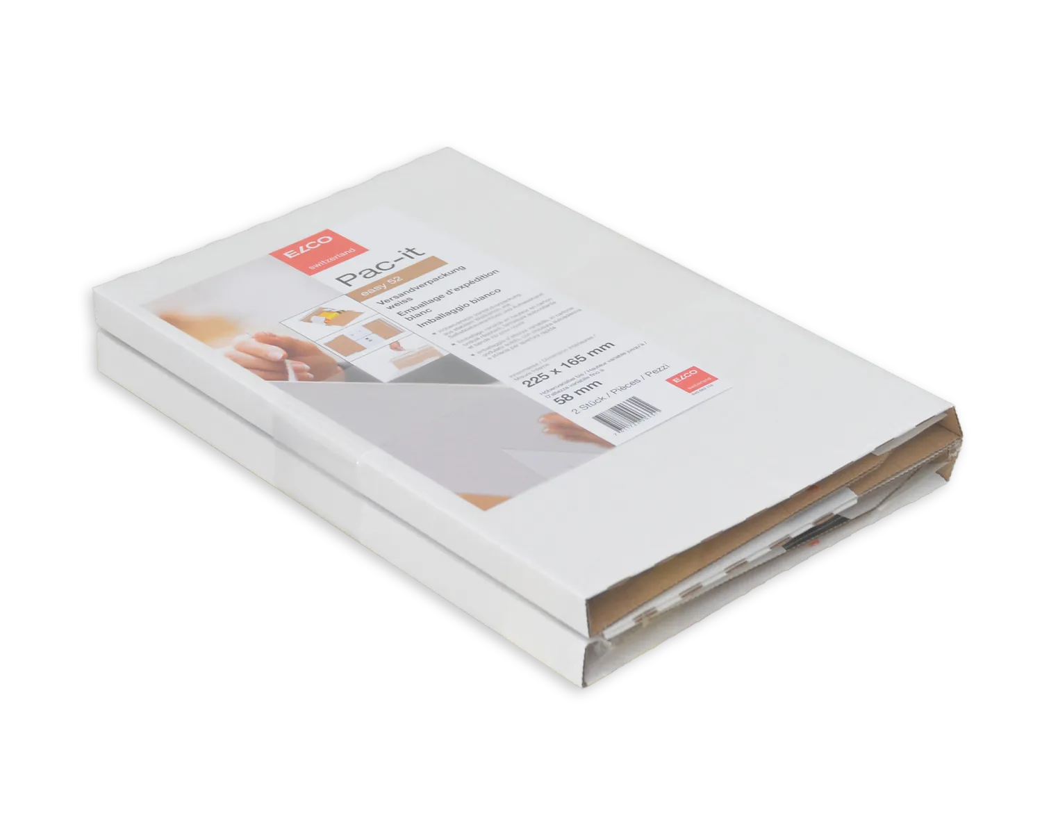 ELCO Easy, 225 x 165 x 58 mm, Haftklebeverschluss, weiss