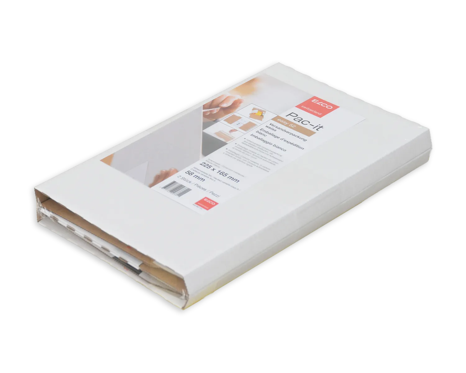 ELCO Easy, 225 x 165 x 58 mm, Haftklebeverschluss, weiss