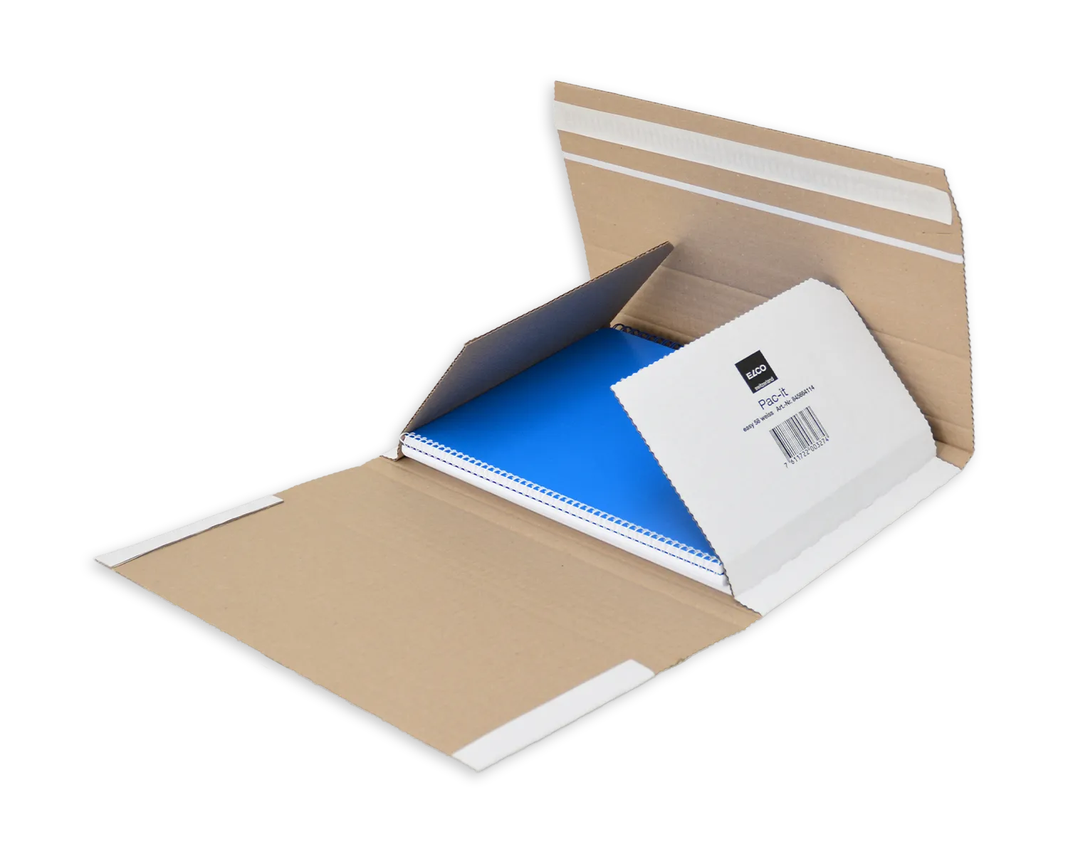 Emballage d'exp&eacute;dition, ELCO Easy, 309 x 222 x 90 mm, Fermeture auto-adh&eacute;sive, blanc