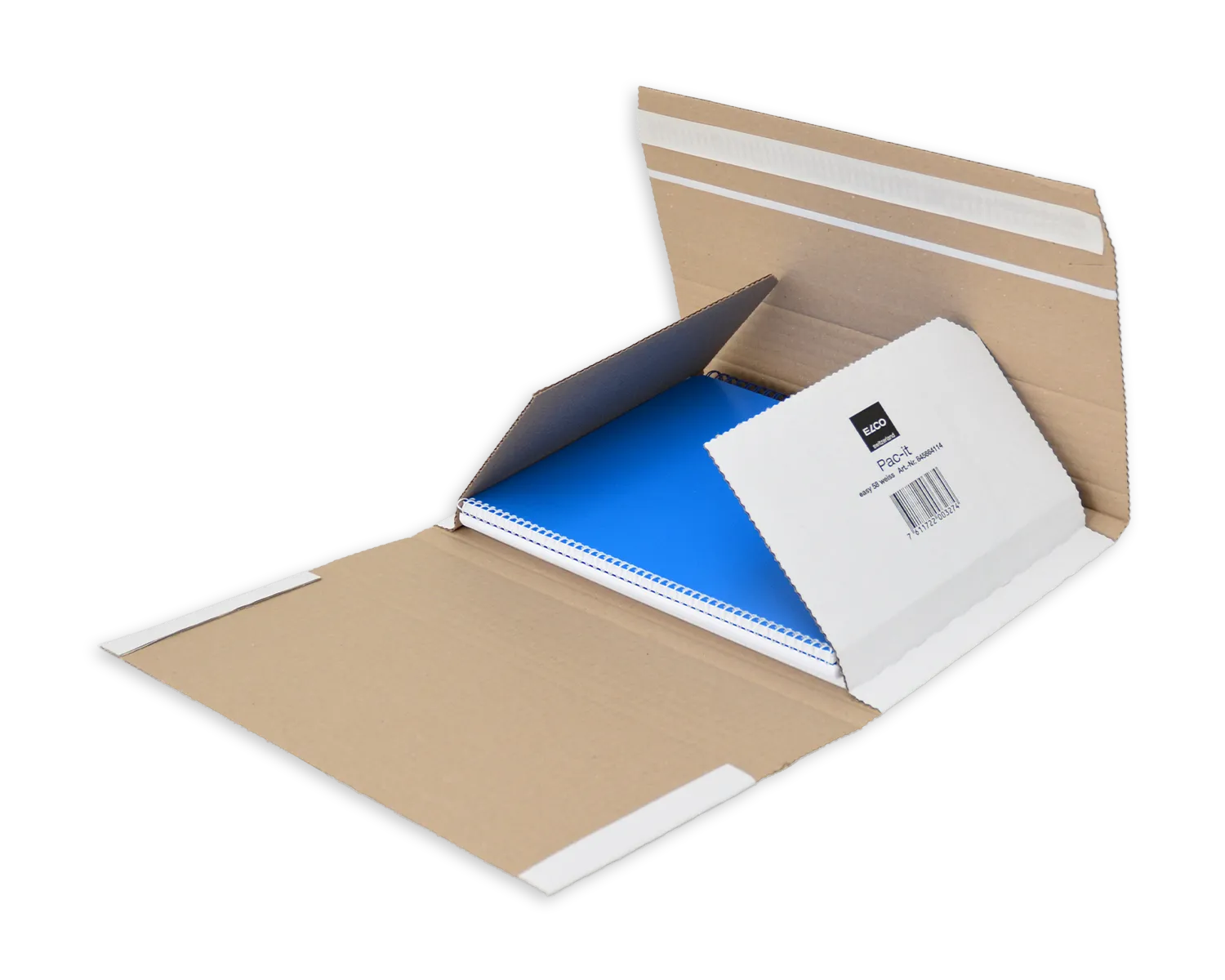 Emballage d'exp&eacute;dition, ELCO Easy, 309 x 222 x 90 mm, Fermeture auto-adh&eacute;sive, blanc