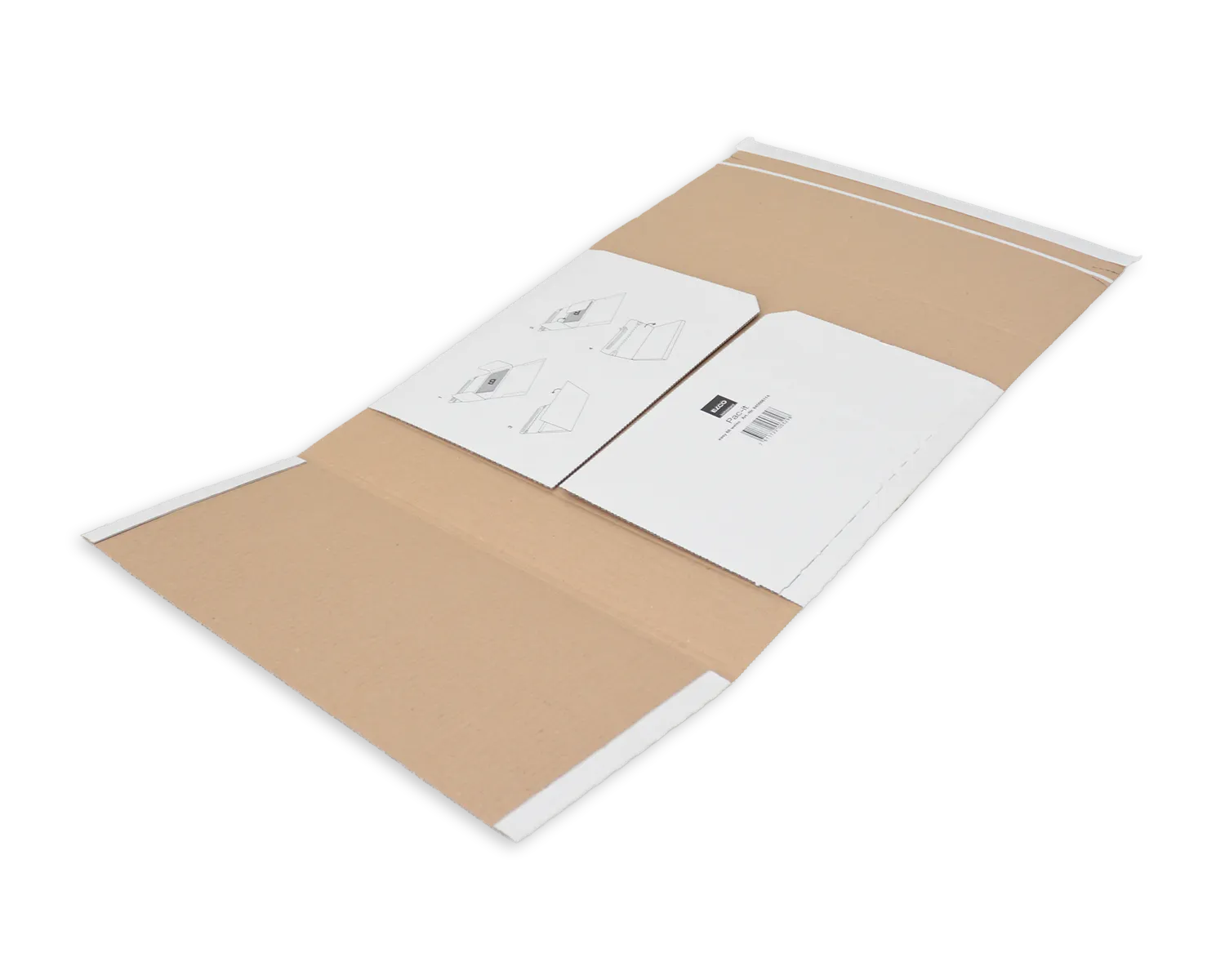 Emballage d'exp&eacute;dition, ELCO Easy, 455 x 320 x 80 mm, Fermeture auto-adh&eacute;sive, blanc