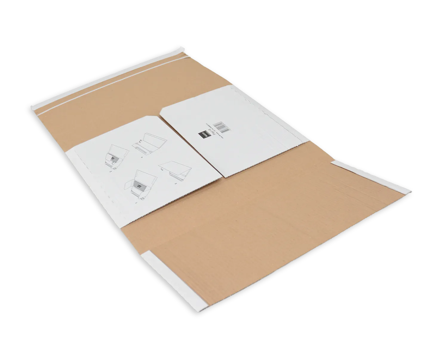 Emballage d'exp&eacute;dition, ELCO Easy, 455 x 320 x 80 mm, Fermeture auto-adh&eacute;sive, blanc