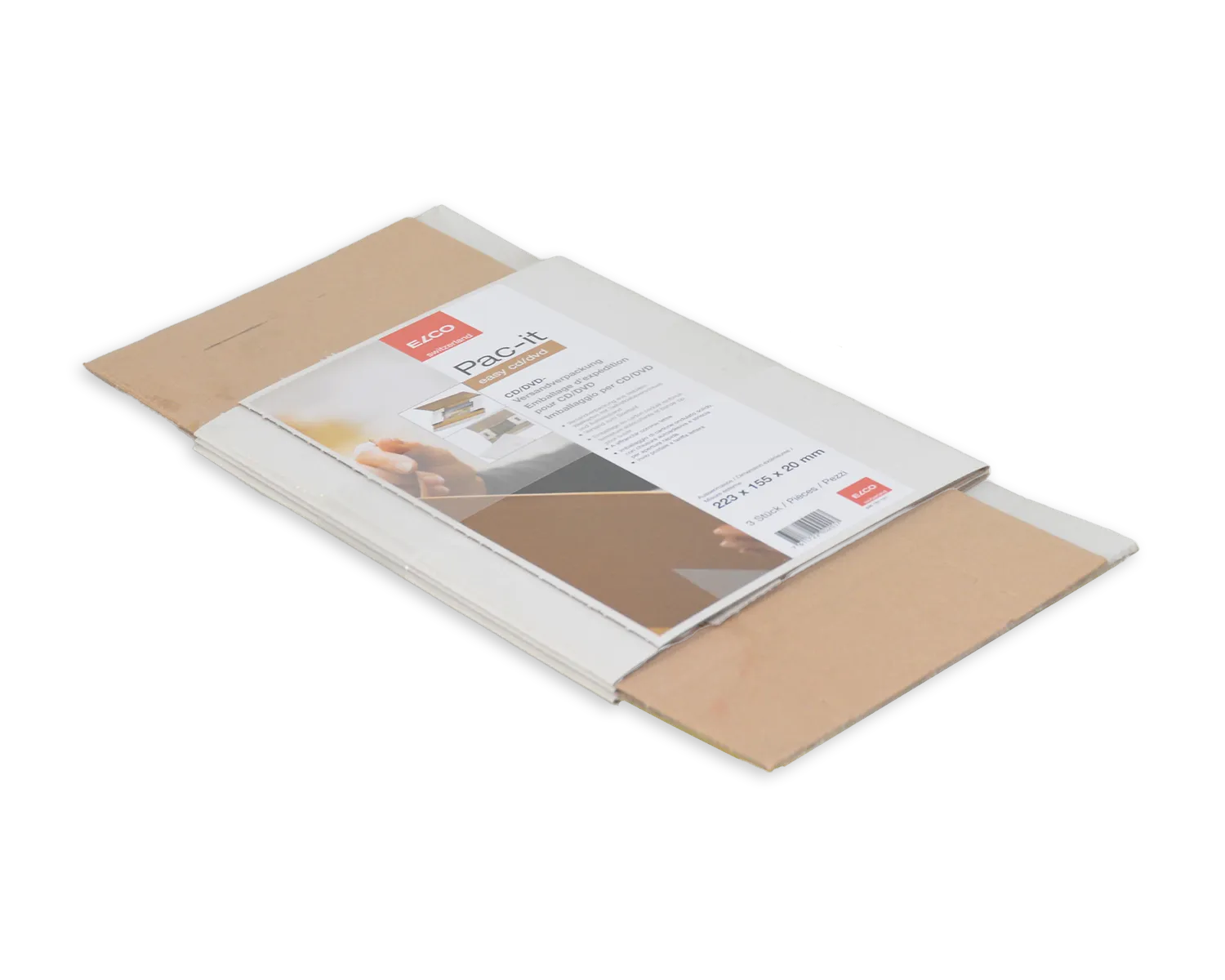 ELCO Easy, 223 x 155 x 20 mm, Haftklebeverschluss, weiss