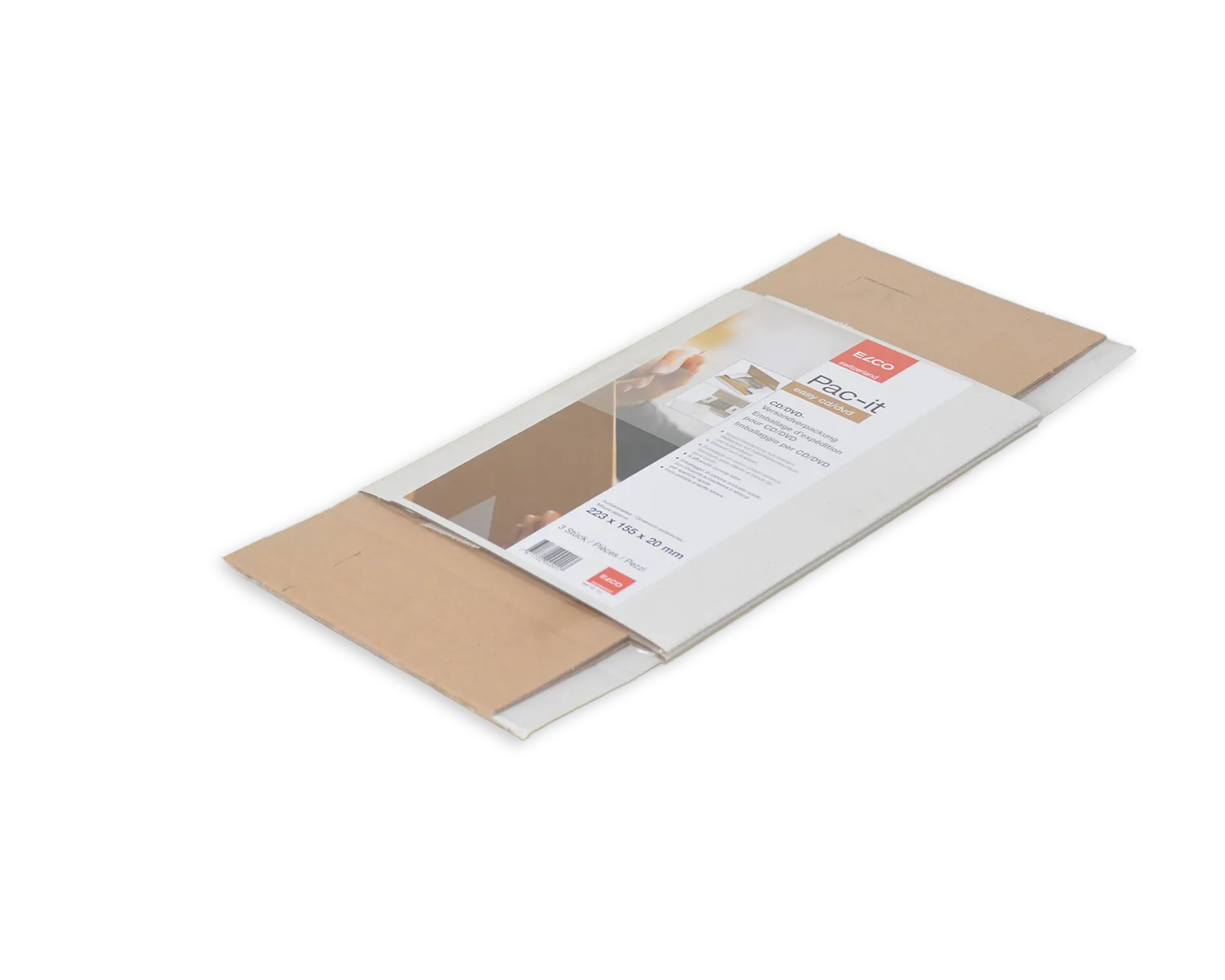 ELCO Easy, 223 x 155 x 20 mm, Haftklebeverschluss, weiss