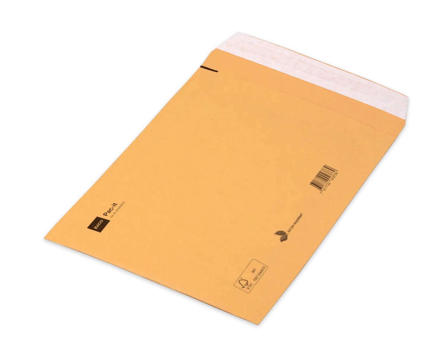 Pochette en papier rembourr&eacute;e, ELCO, 170 x 225 mm, Fermeture auto-adh&eacute;sive, 100g/m2, brun