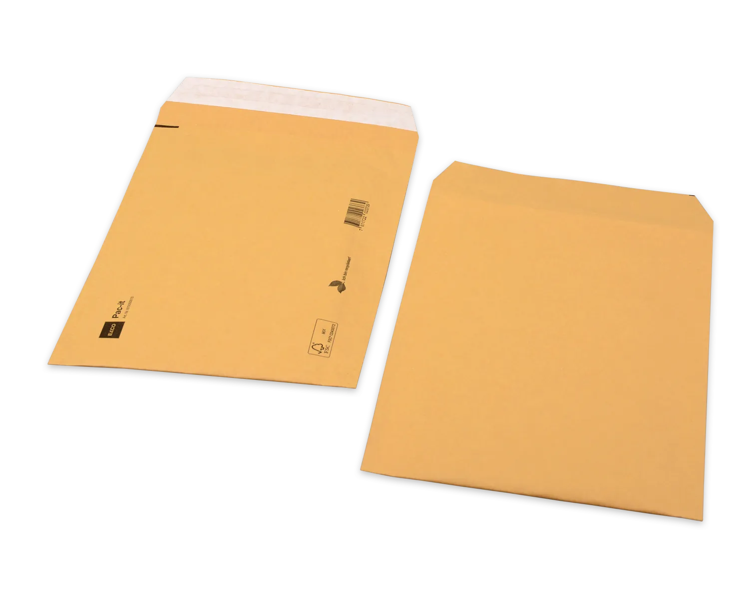 Pochette en papier rembourr&eacute;e, ELCO, 170 x 225 mm, Fermeture auto-adh&eacute;sive, 100g/m2, brun